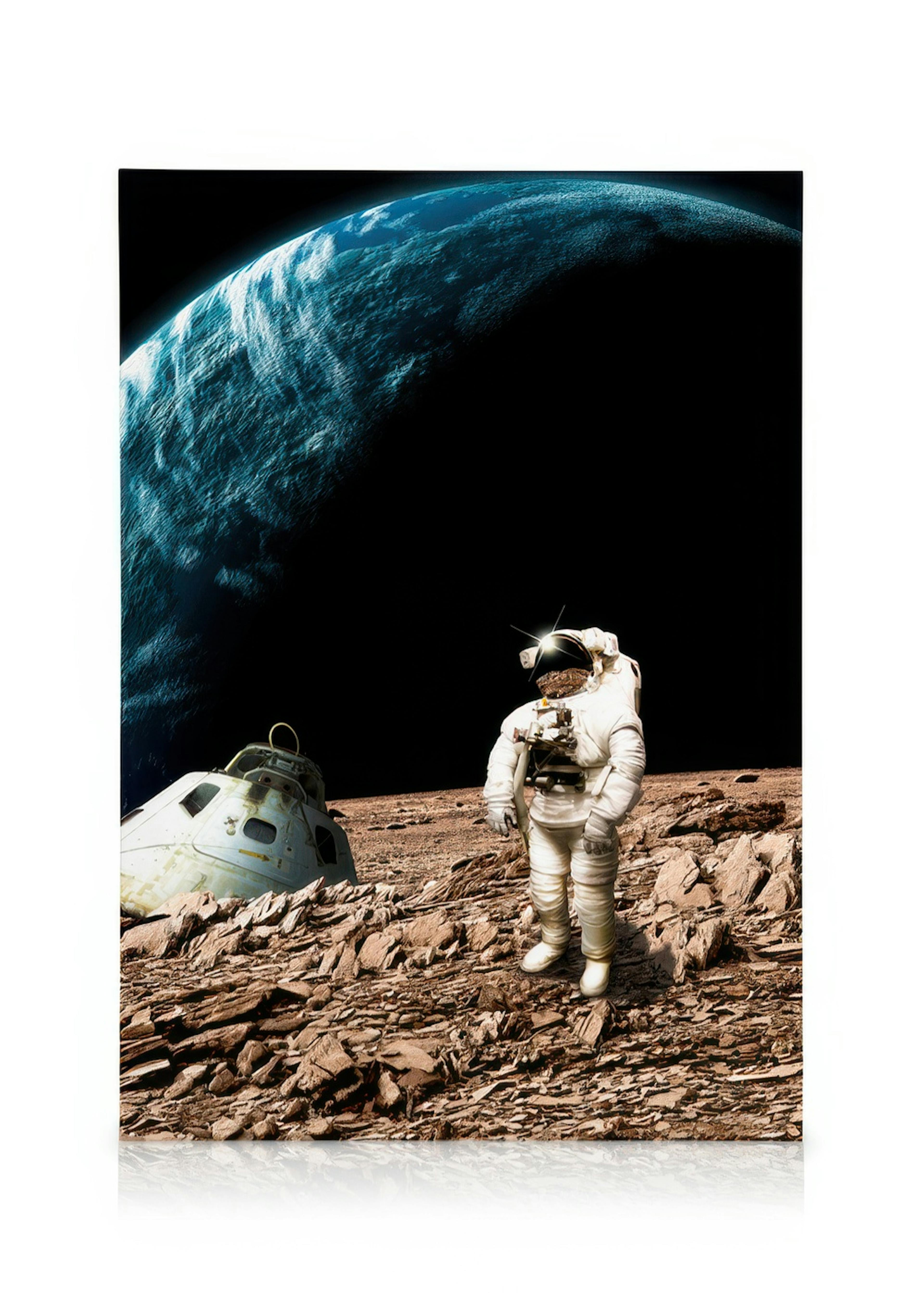Astronaut On Moon Canvas 0