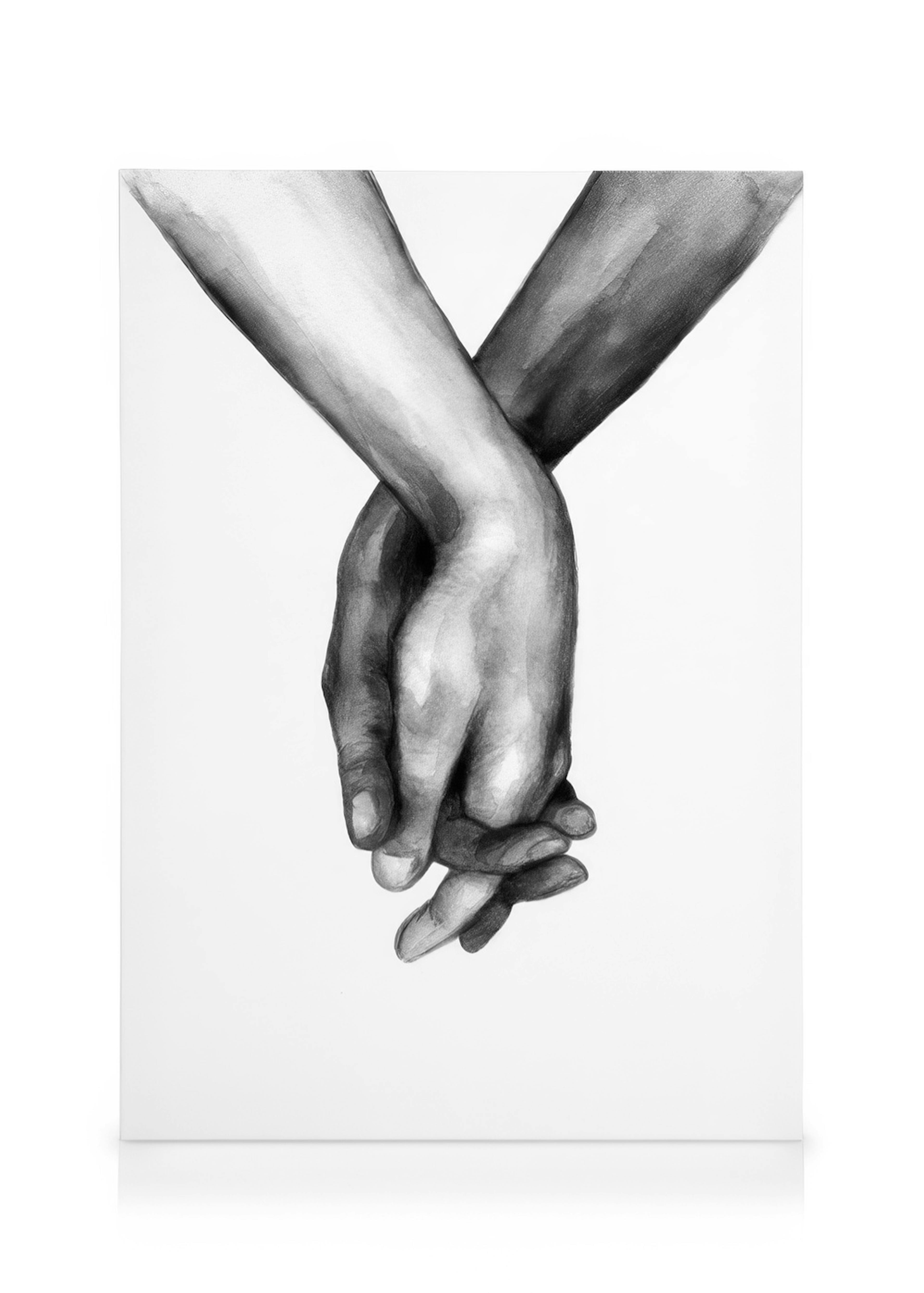 Watercolor Hands No1 Canvastavla 0