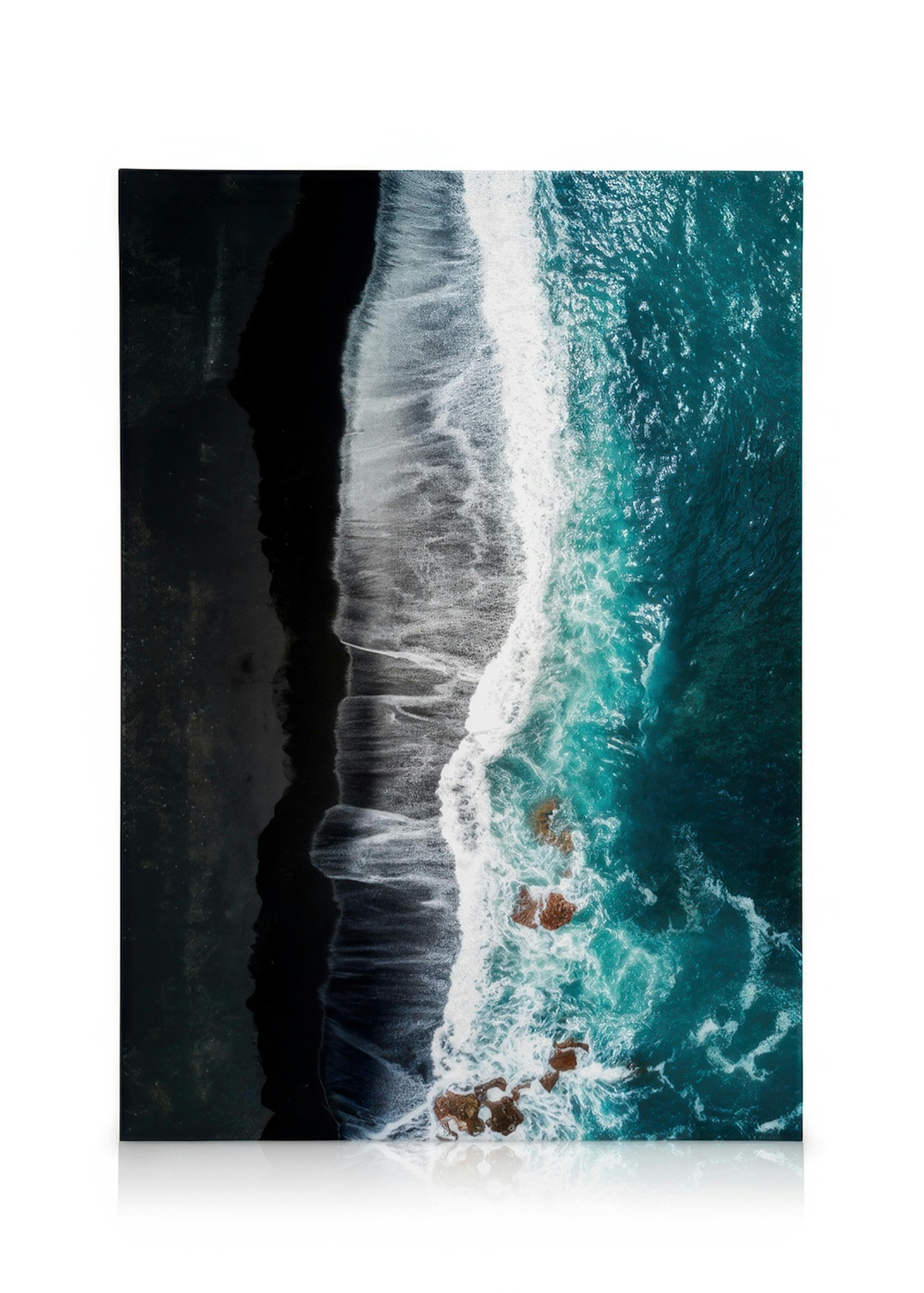 Black Beach Above Quadro em tela 0