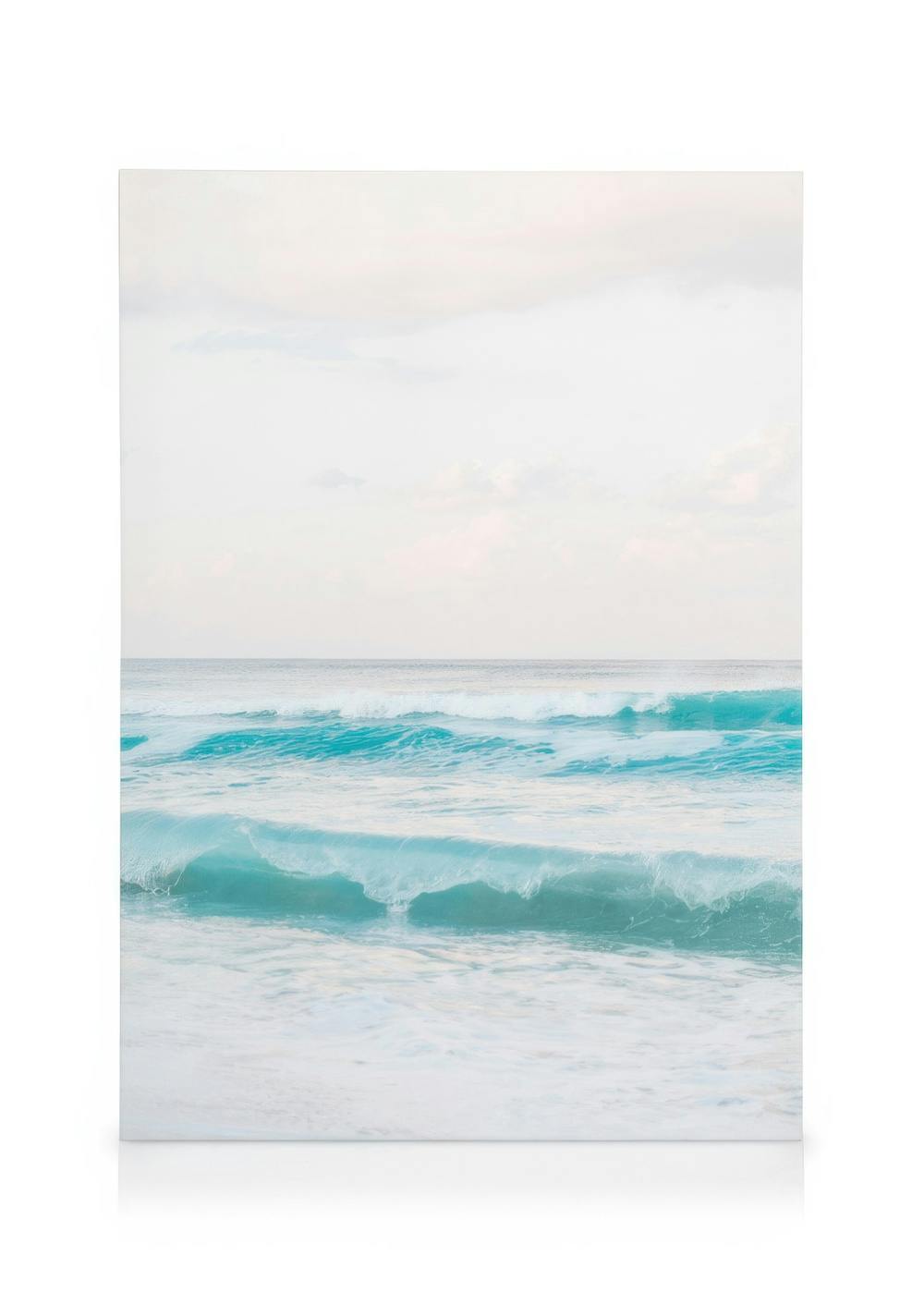 Telas decorativas Dreamy Pastel Beach No2 Quadro em tela (30x40 cm - Moldura de Carvalho)