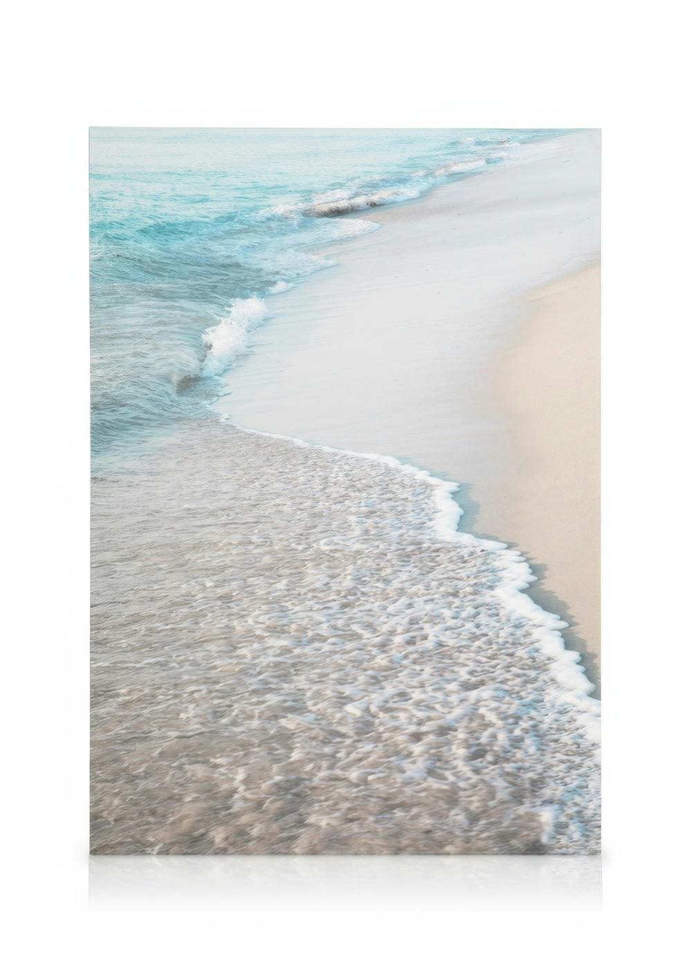 Obrazy na płótnie Blue Beach Wave Obraz na płótnie (50x70 cm - Ramka dębowa)
