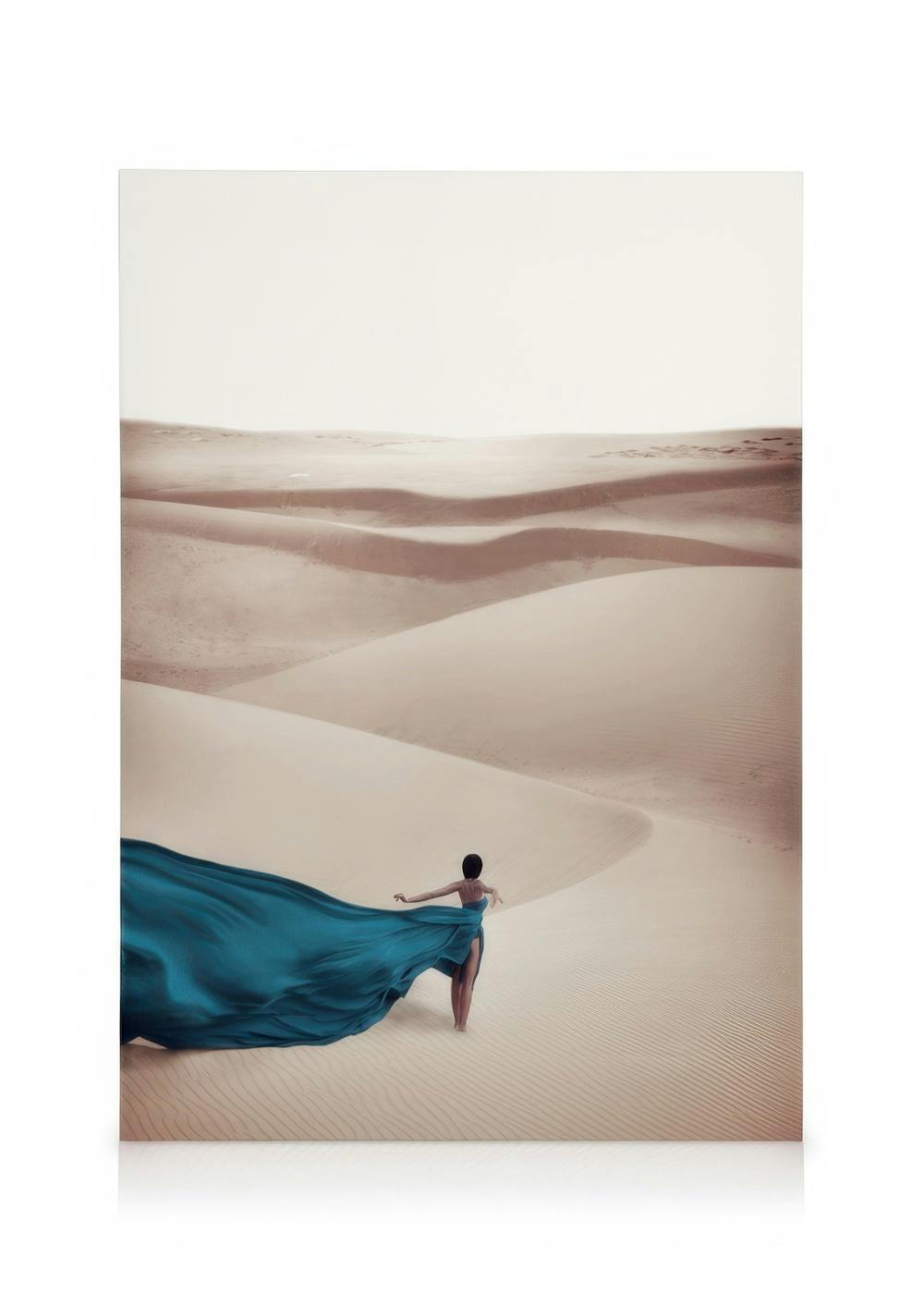 Woman in Blue Dress Canvas print 0