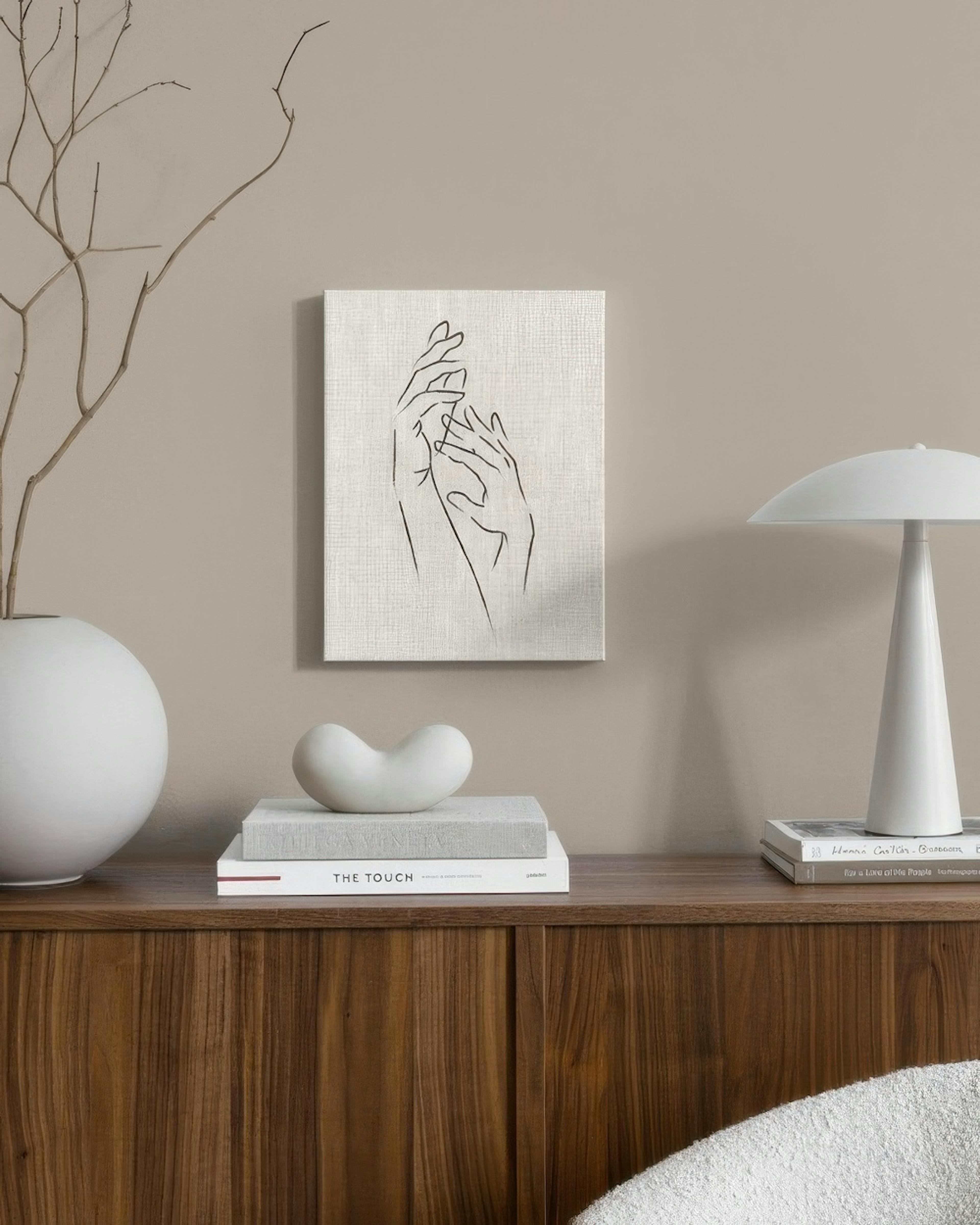 Texture Line Hands Stampa su Tela