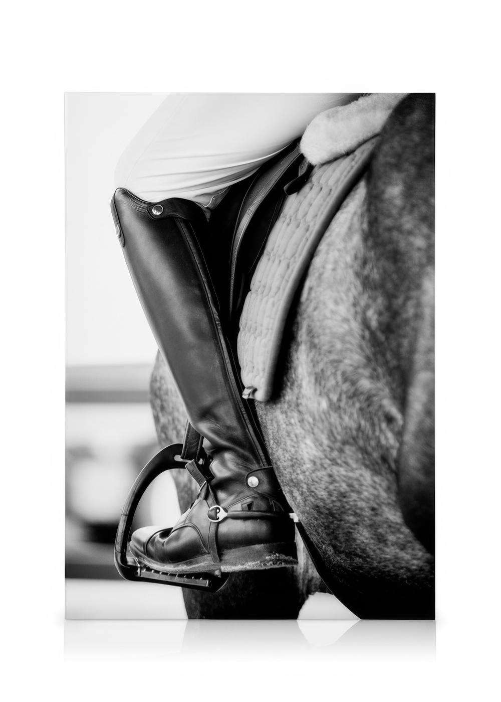 Canvas Schilderijen Horse Riding Canvas (50x70 cm - Fotolijst Eiken)