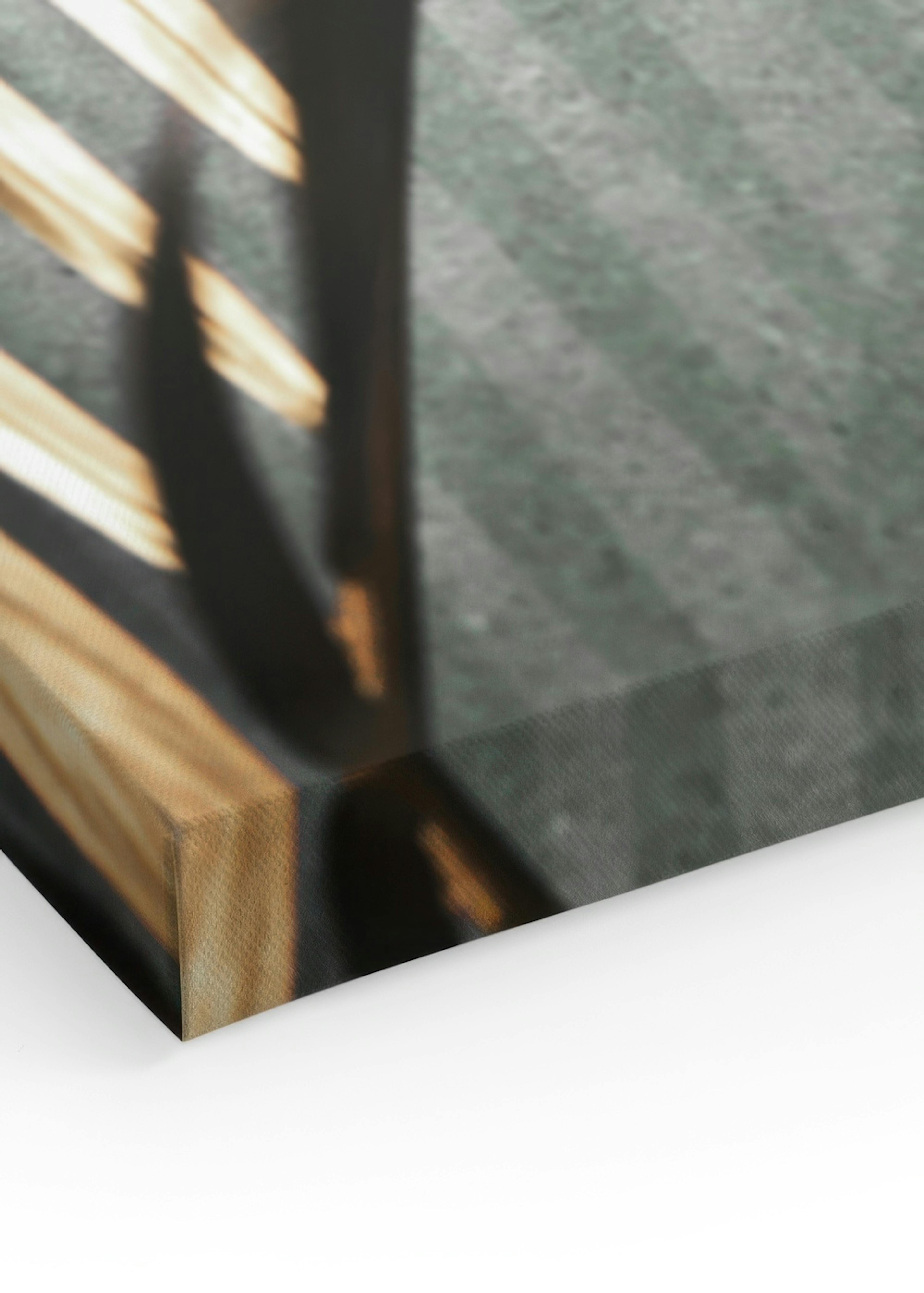 Gold and Green Palm Leaves Canvas print