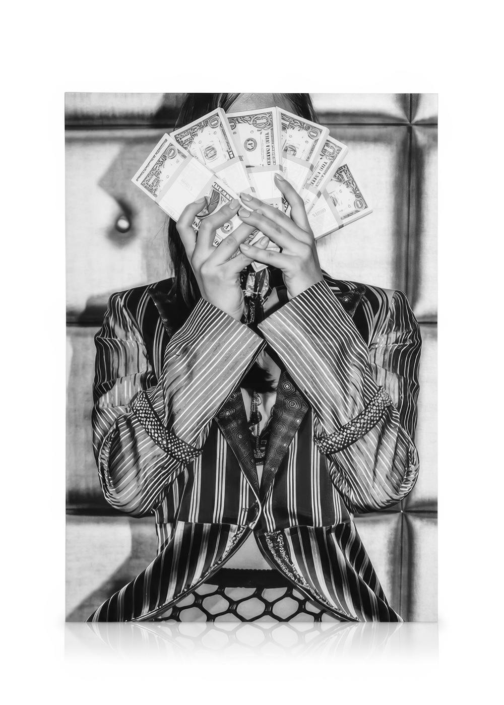 Canvas Schilderijen Flash Your Cash Canvas (30x40 cm - Fotolijst Zwart)