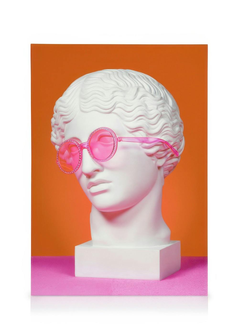 Canvas Prints Greek God in Glasses Canvas print (30x40 cm - Black Frame)