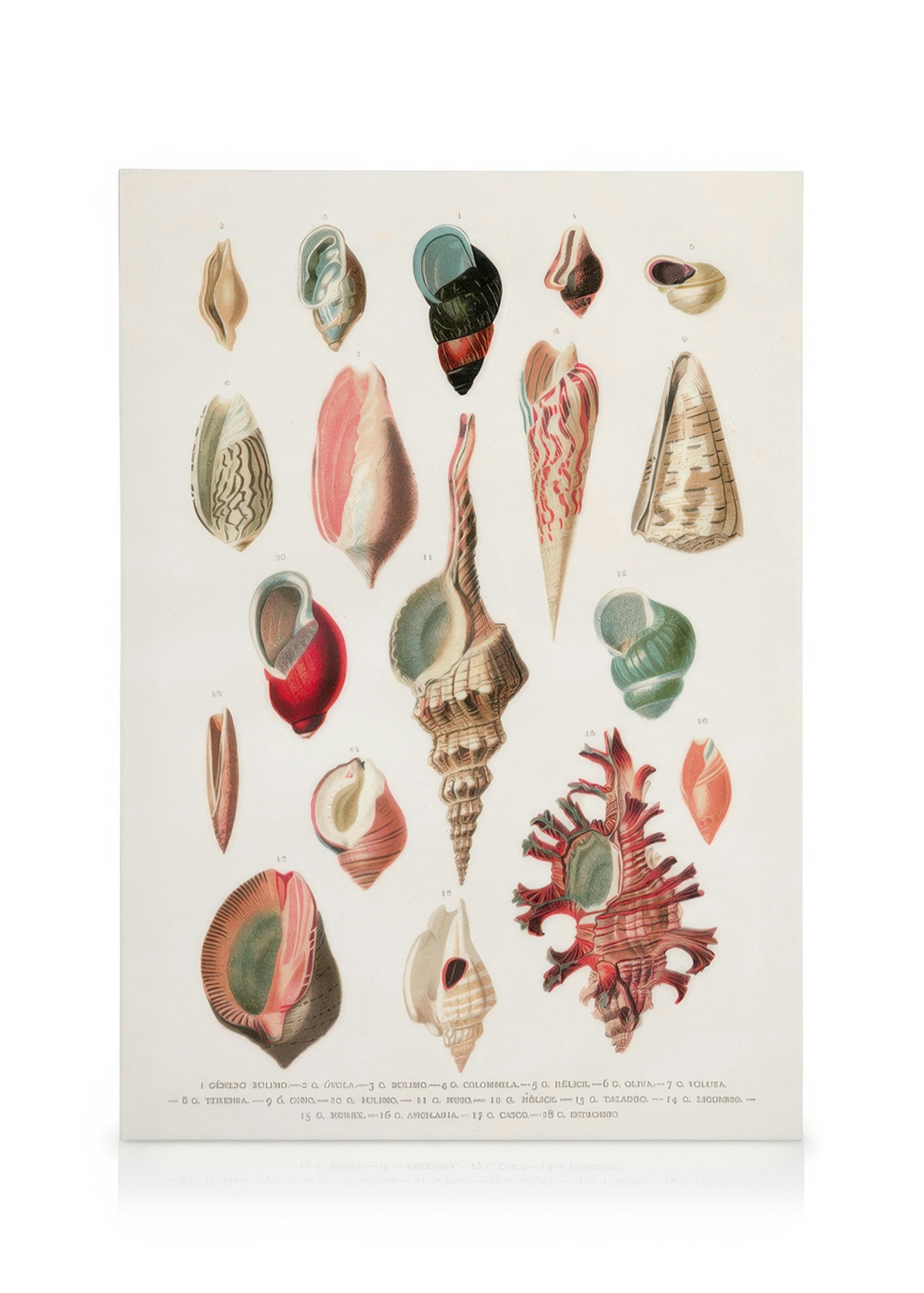 Vintage Seashells No1 Tableau sur toile 0