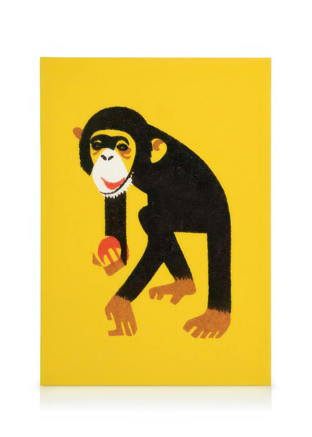 Vintage Monkey Tableau sur toile (30x40 cm)  Animaux sauvages