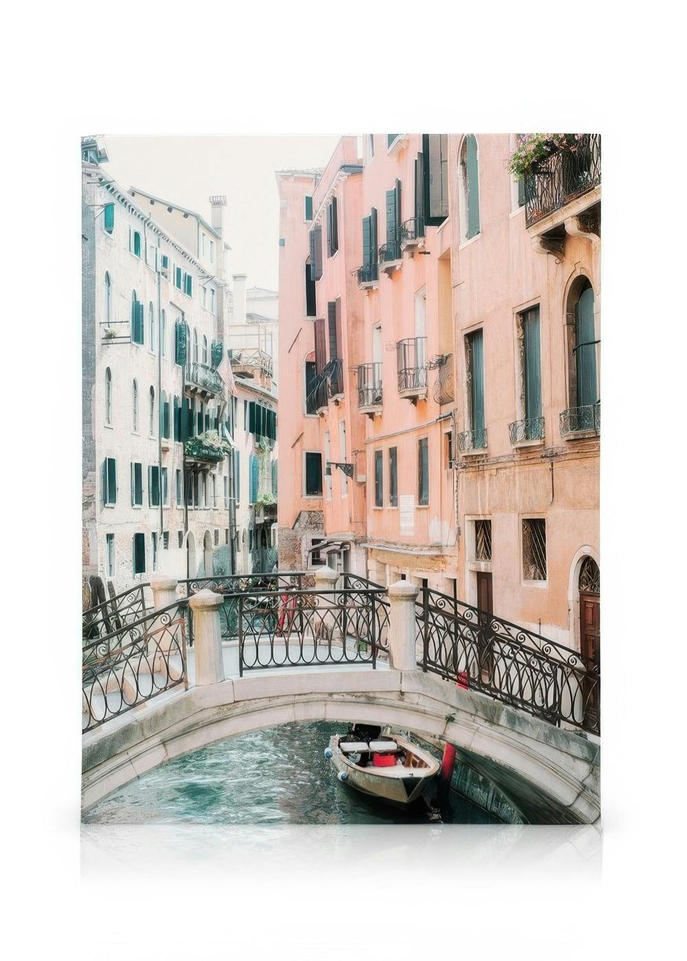 Canal in Venice Stampa su Tela (30x40 cm)- Foto d'arte