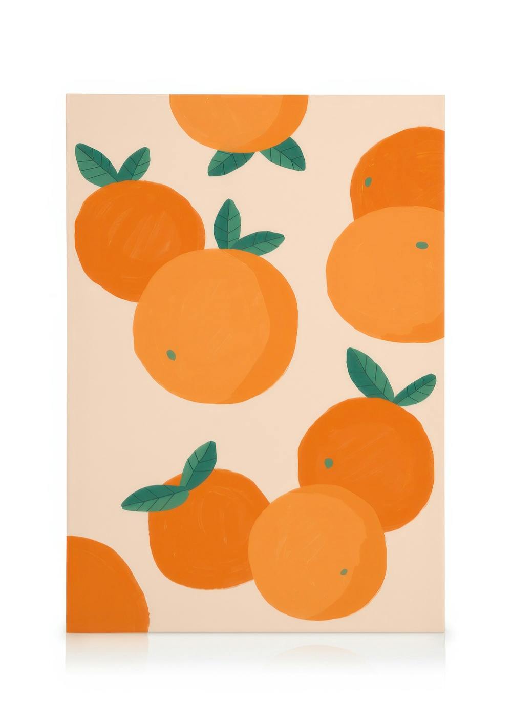 Leinwandbilder Oranges Illustration Leinwandbild (30x40 cm - Holzrahmen schwarz)