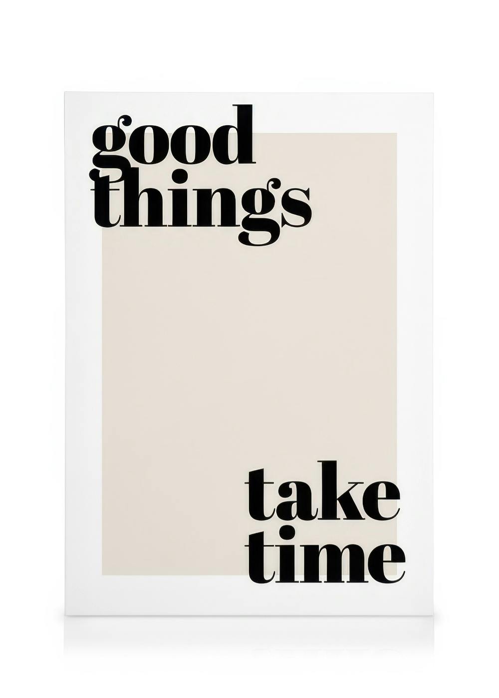 Canvastavlor Good Things Take Time Canvastavla (30x40 cm - Svart ram)