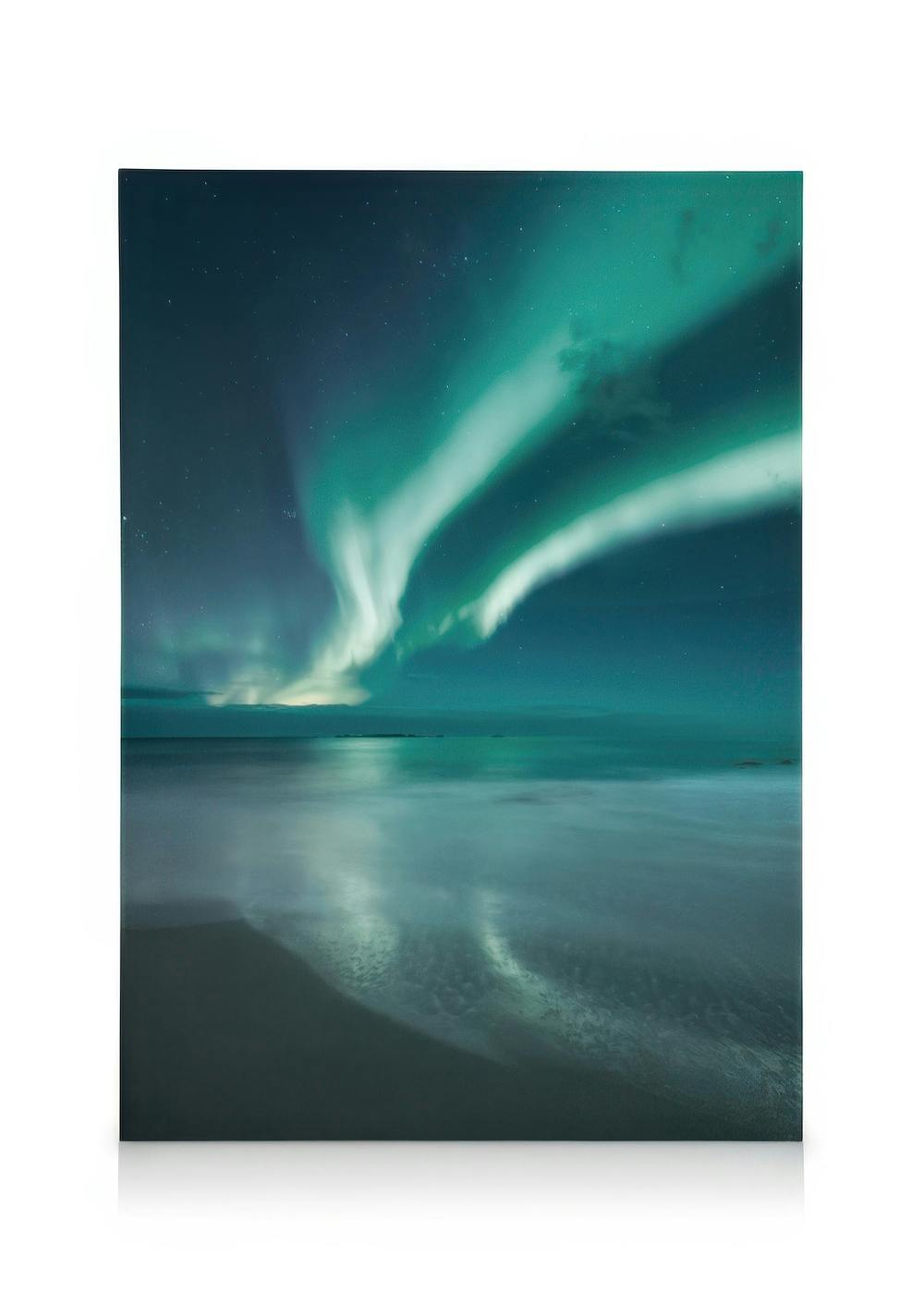 Canvas Prints Northern Lights Canvas print (30x40 cm - Oak Frame)