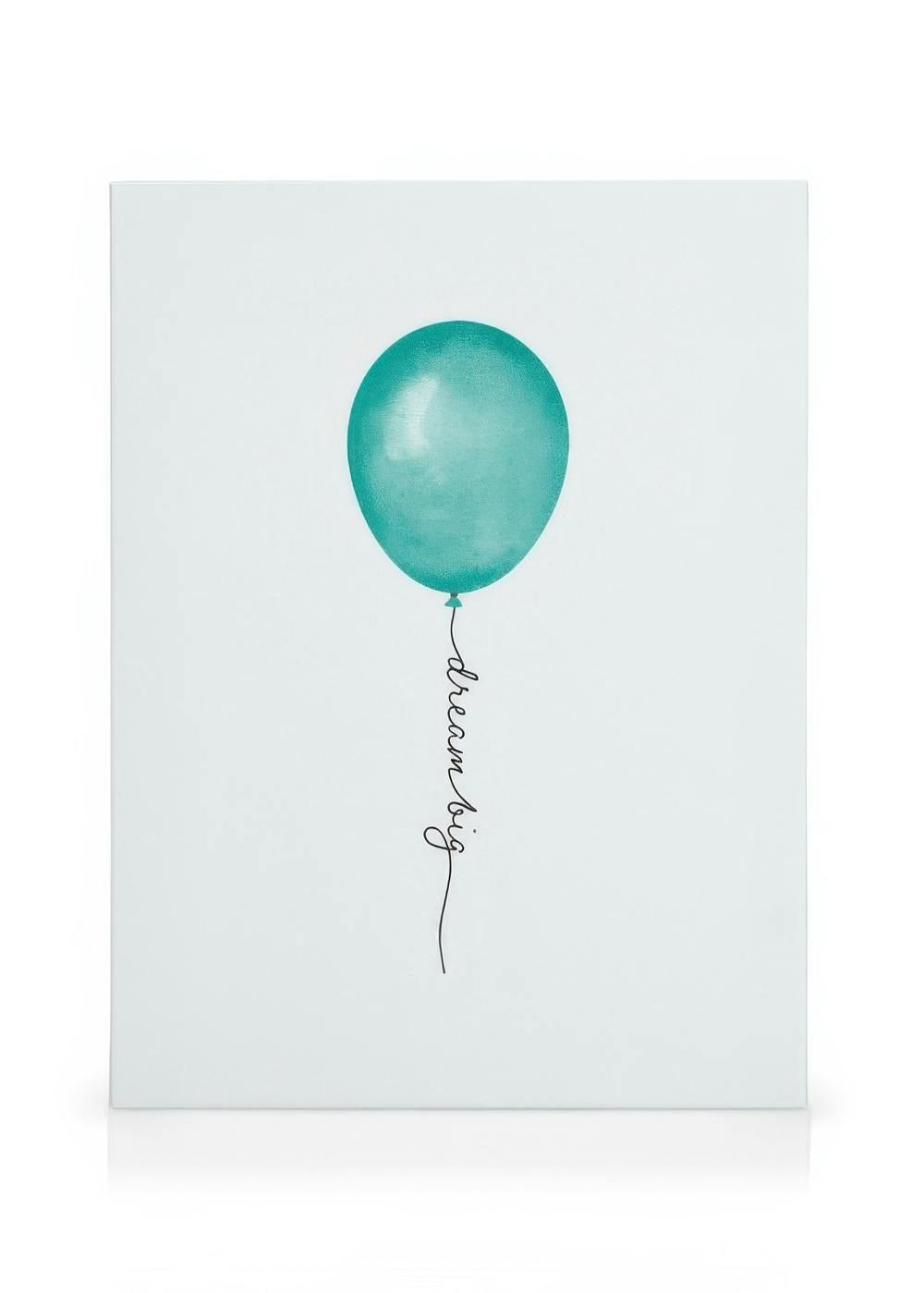 Canvas Schilderijen Dream Big Balloon Canvas (50x70 cm)