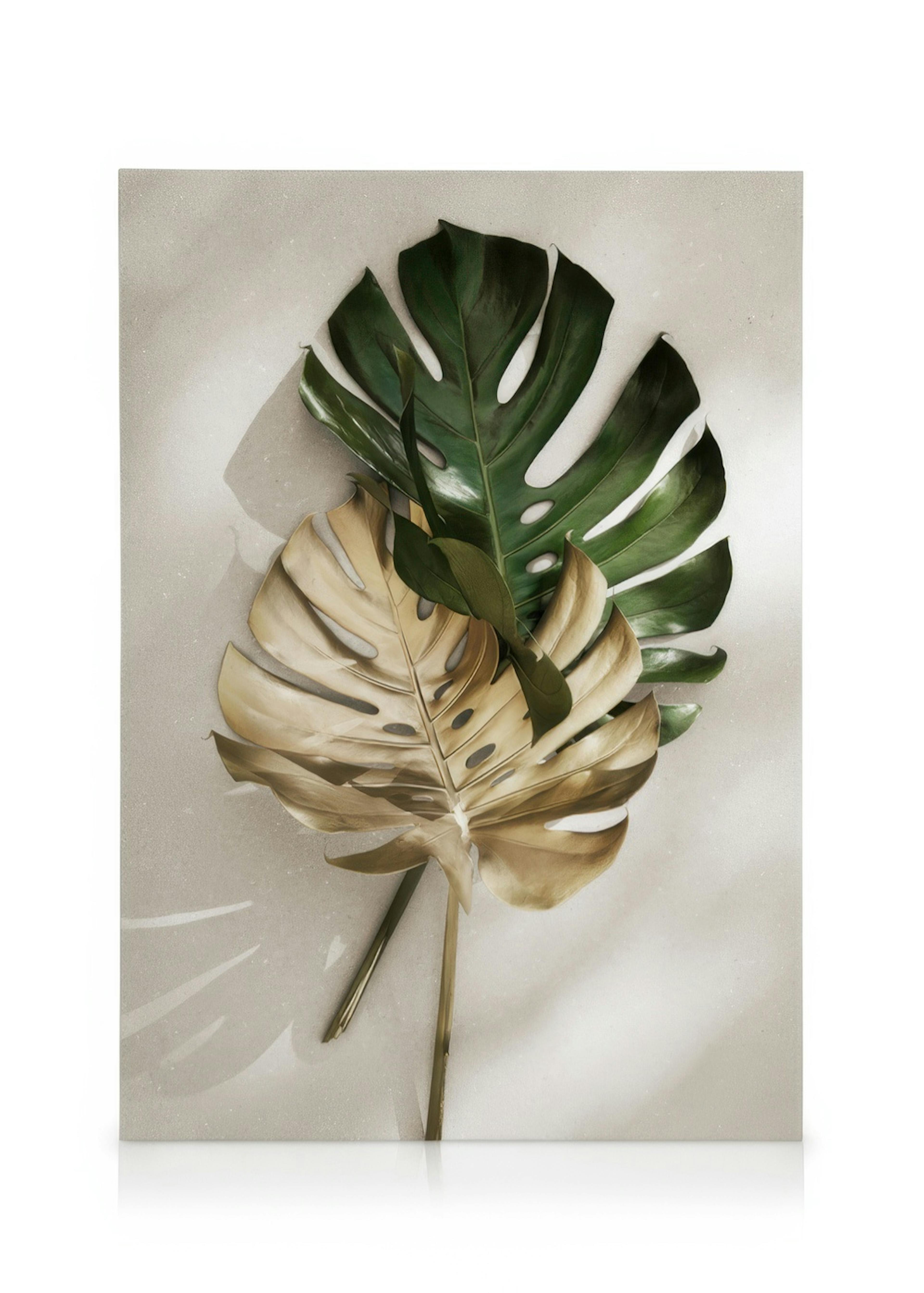 Gold Monstera No1 Kanvaasi 0