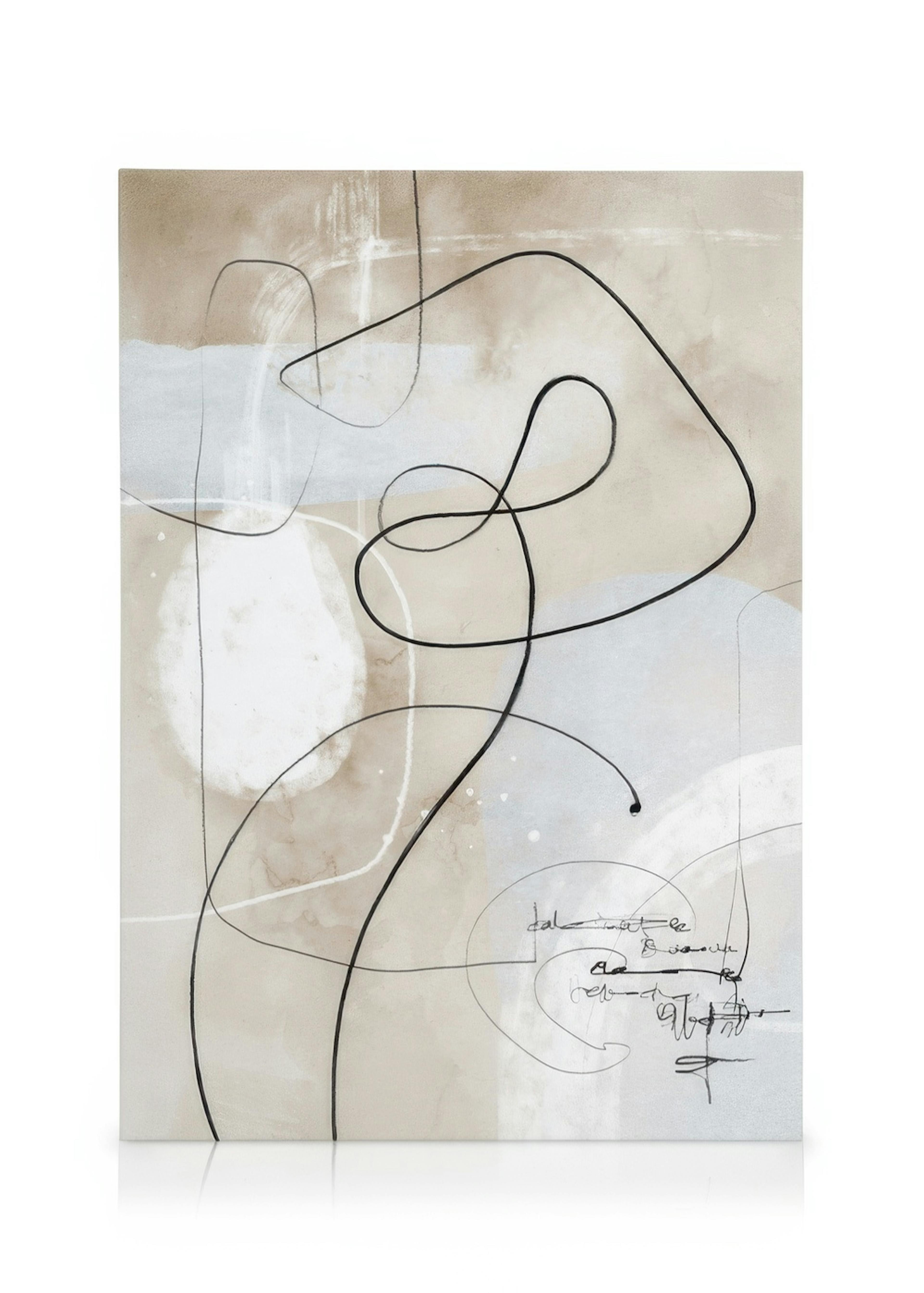Soft Abstract Lines No1 Stampa su Tela 0
