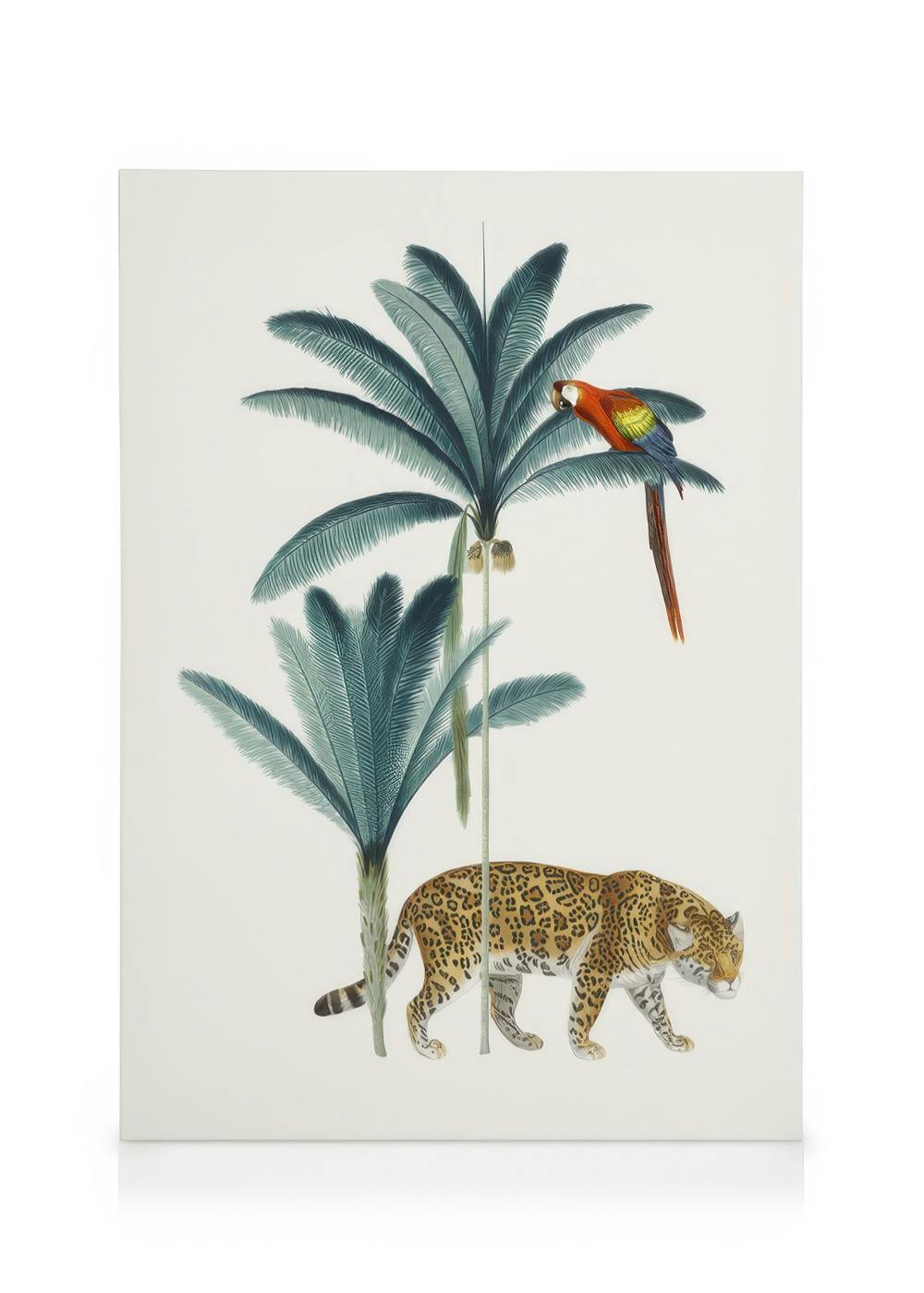 Royal Botanical Leopard Tableau sur toile (30x40 cm - Cadre de chêne) - Animaux