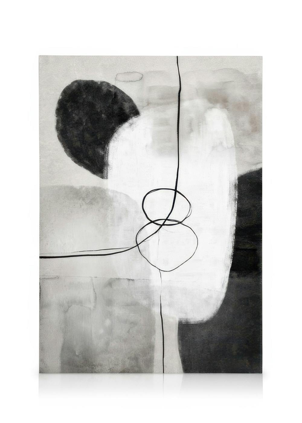 Canvas Prints Painted Monochrome Shapes No1 Canvas print (50x70 cm)