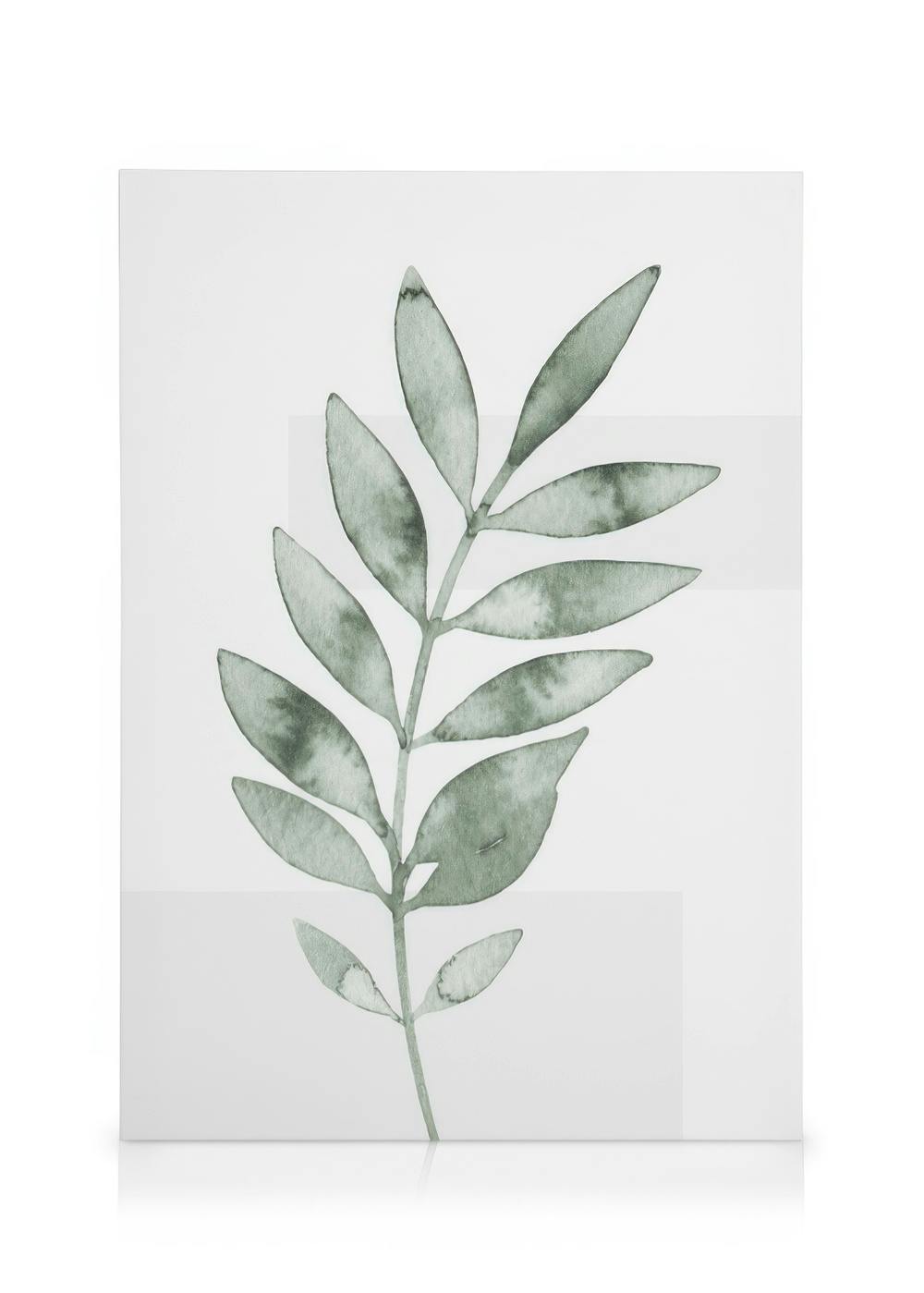 Obrazy na płótnie Watercolor Leaves No4 Obraz na płótnie (50x70 cm - Czarna ramka)