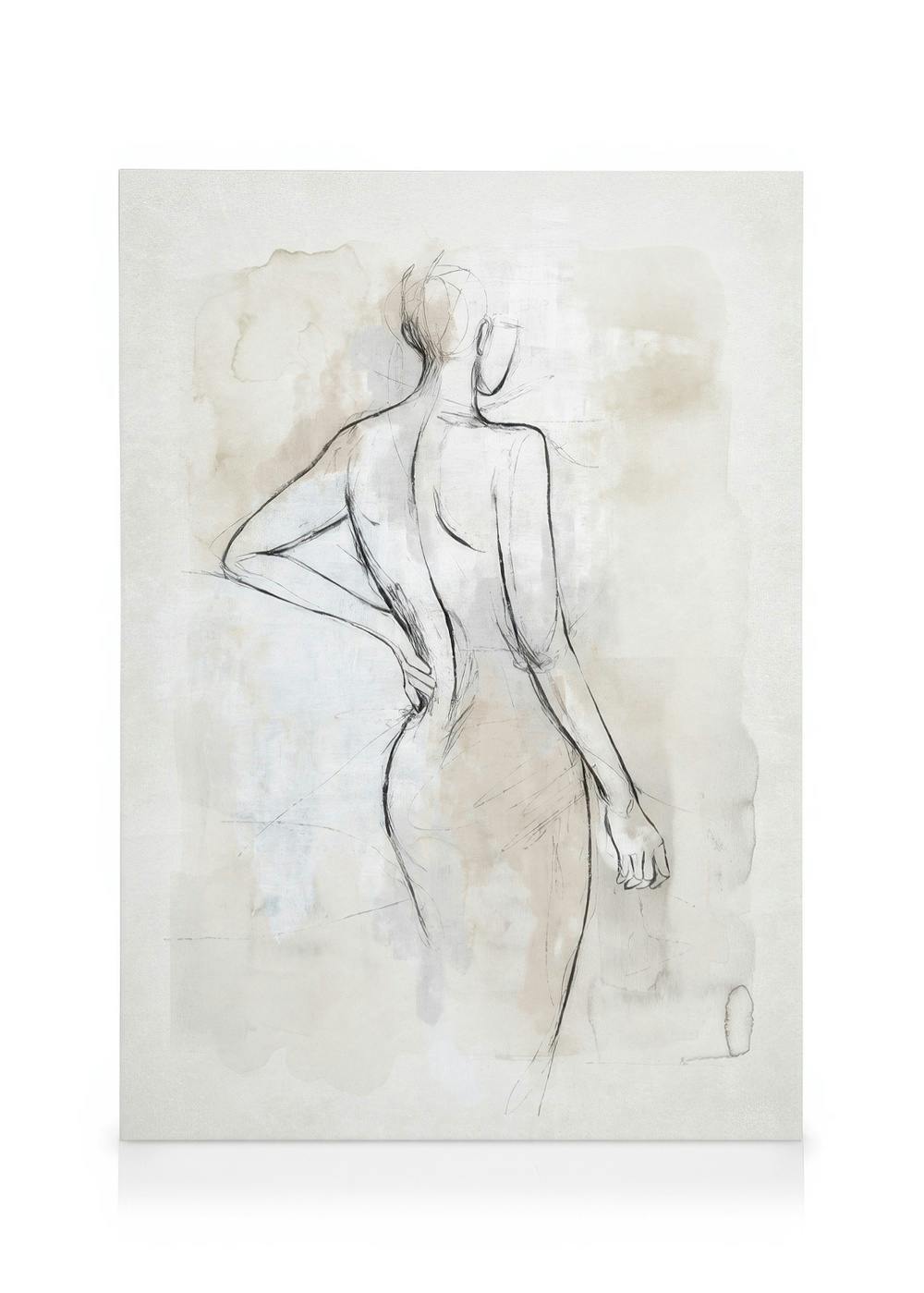 Canvas Prints Abstract Body Sketch No2 Canvas print (30x40 cm)