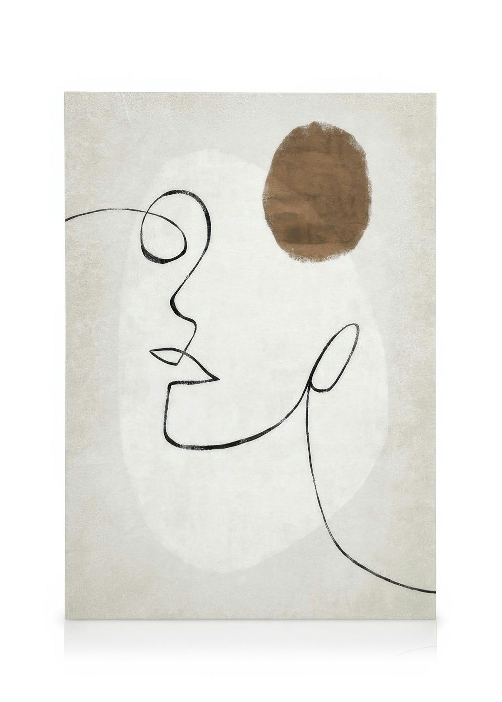 Canvas Schilderijen Abstract Lines and Shapes No1 Canvas (50x70 cm)