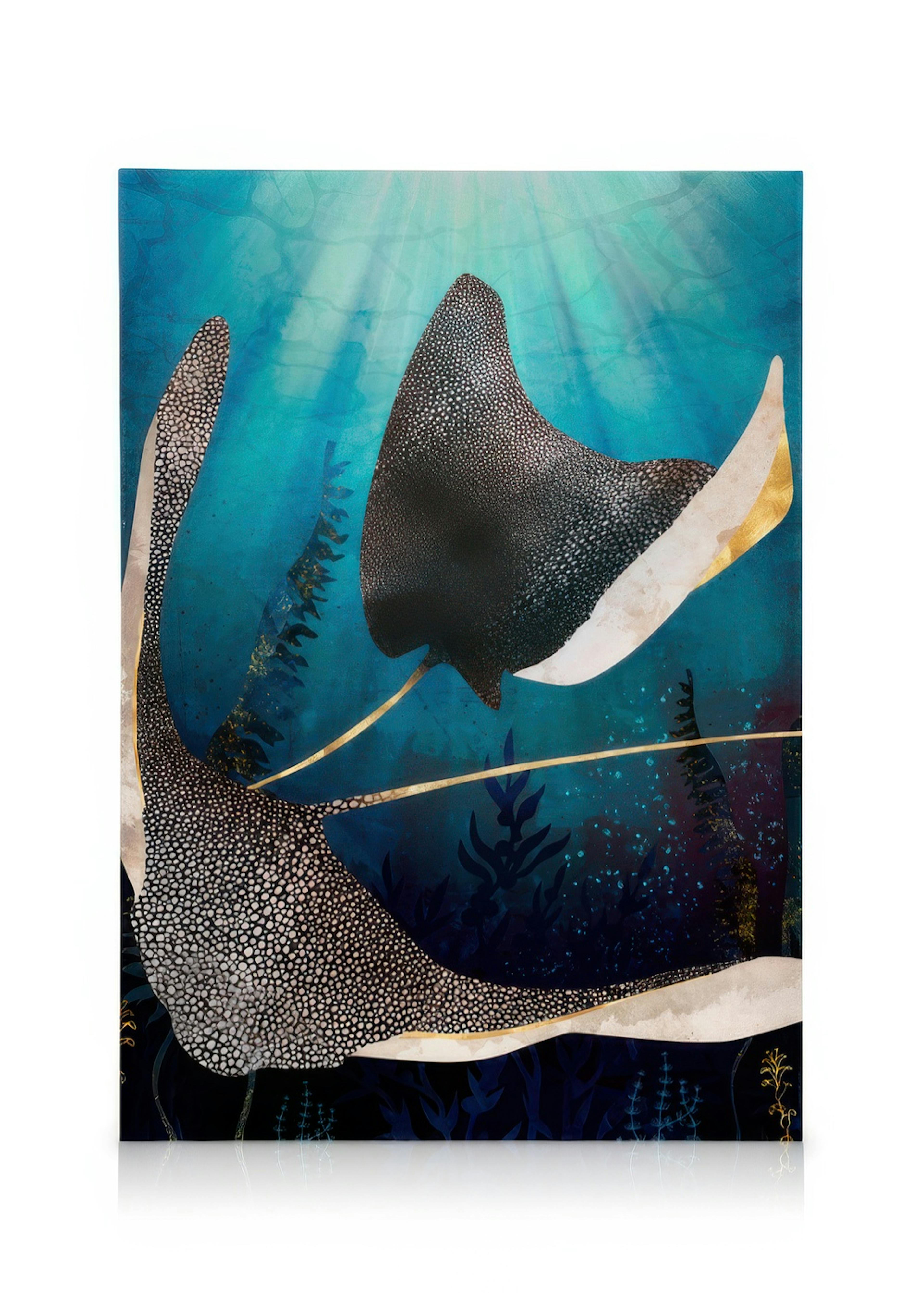 SpaceFrog Designs - Metallic Stingray Canvas print 0
