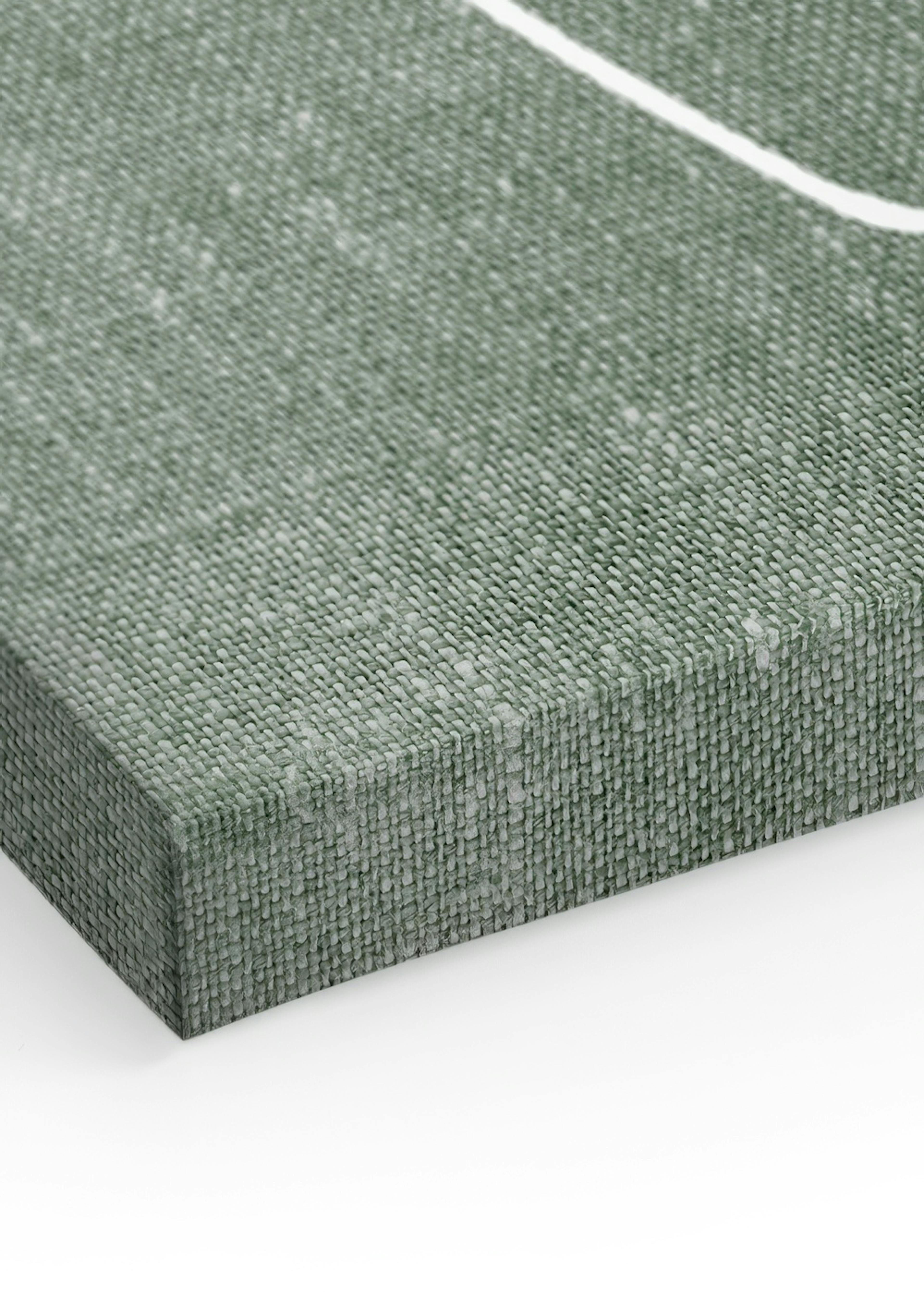 Green Linen Vase Canvas print