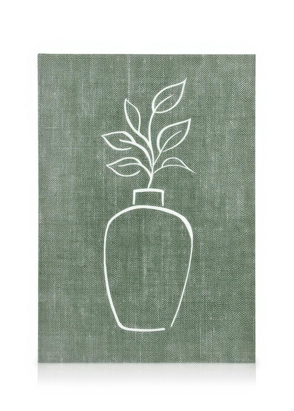 Obrazy na płótnie Green Linen Vase Obraz na płótnie (30x40 cm)