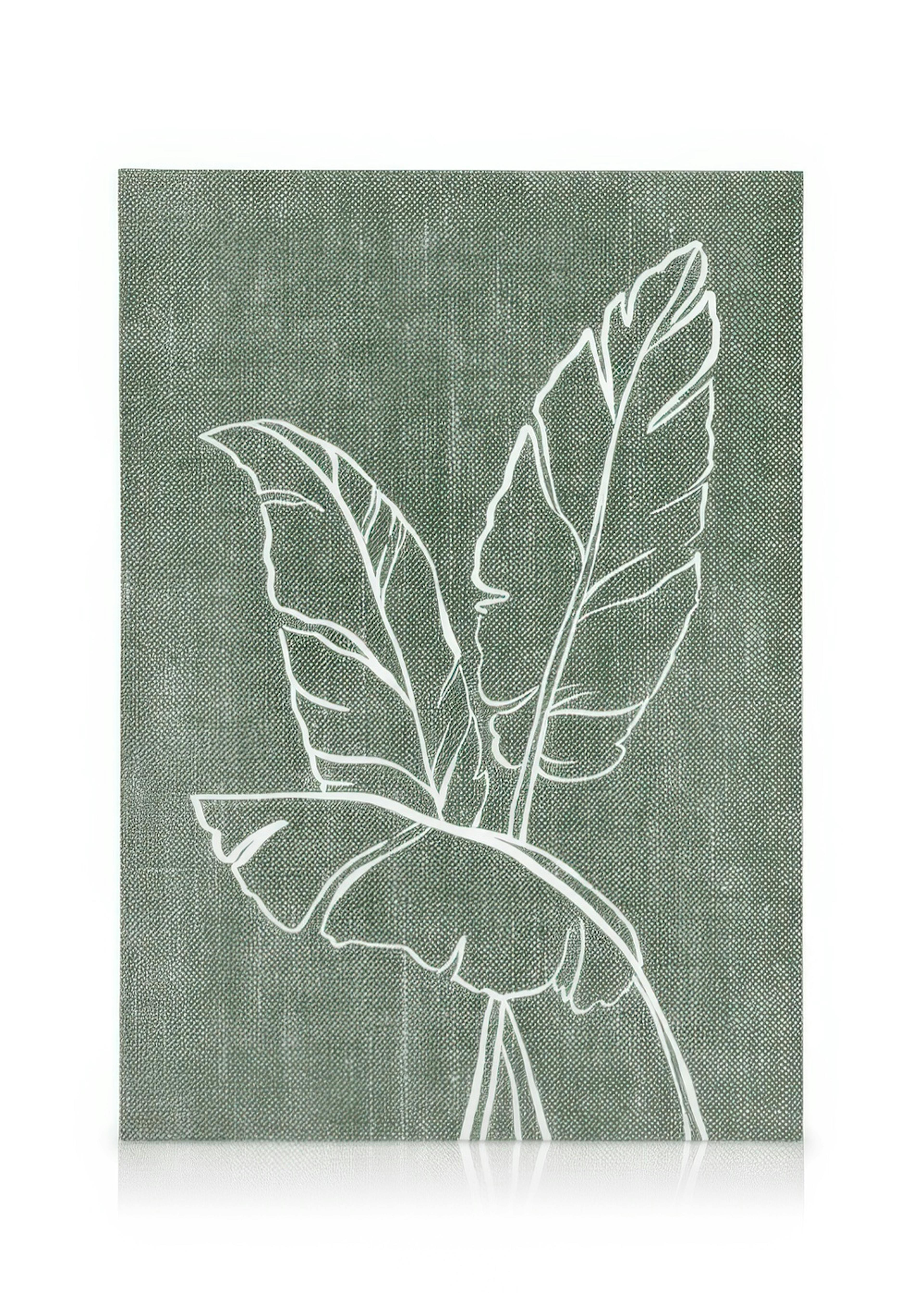 Green Linen Leaves Obraz na plátne 0