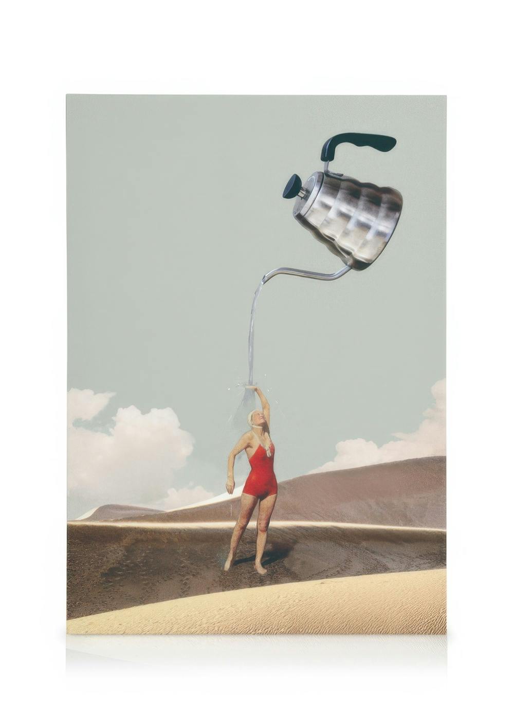 Canvas Prints Maarten Leon - Stay Hydrated Canvas print (30x40 cm - Black Frame)