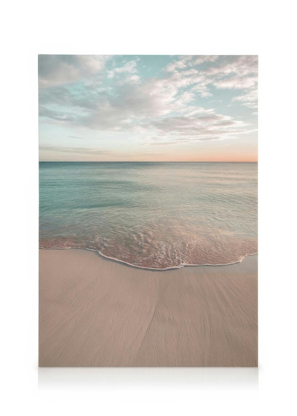 Calm Beach Stampa su Tela (50x70 cm - Cornice in rovere)- Spiagge