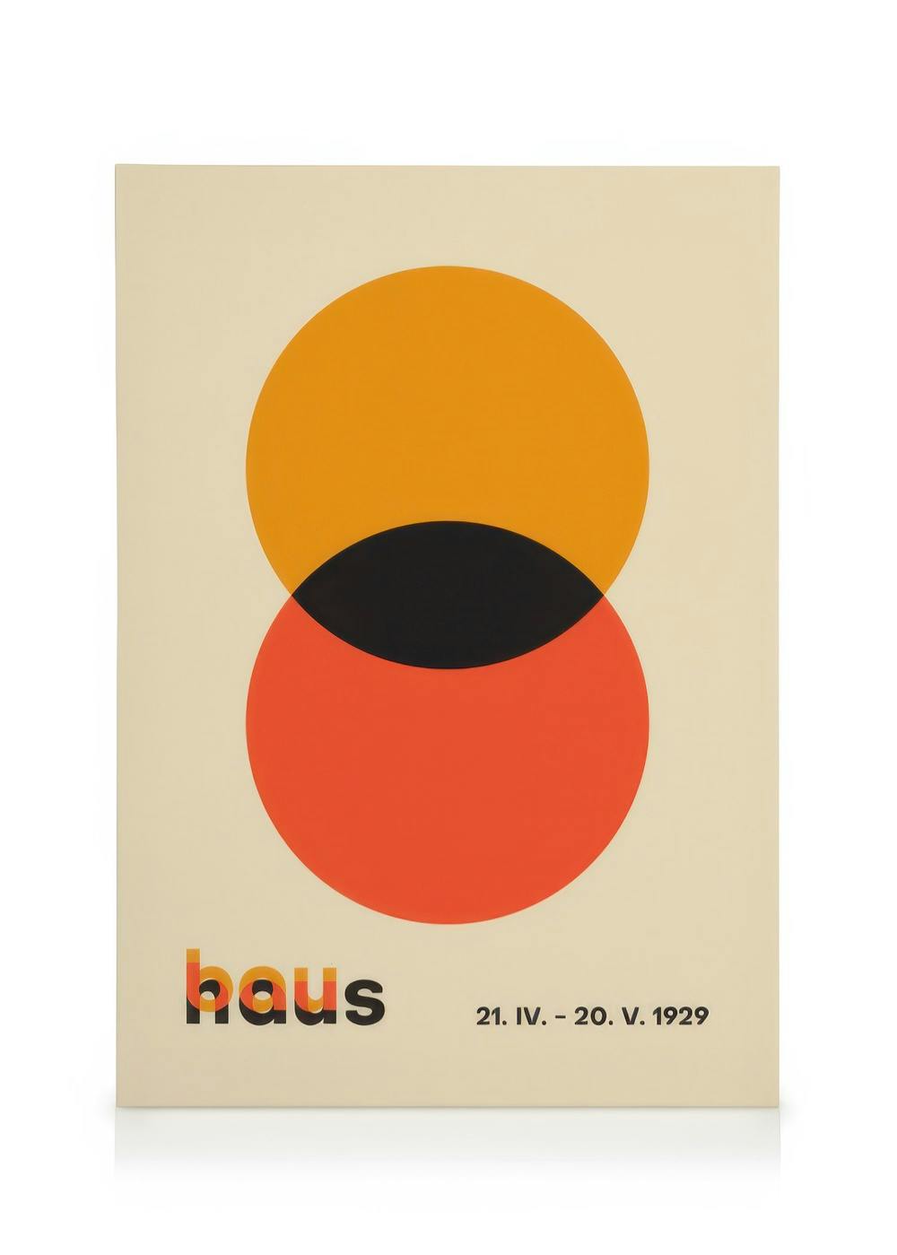 Leinwandbilder Bauhaus Circles Leinwandbild (50x70 cm - Eichenrahmen)