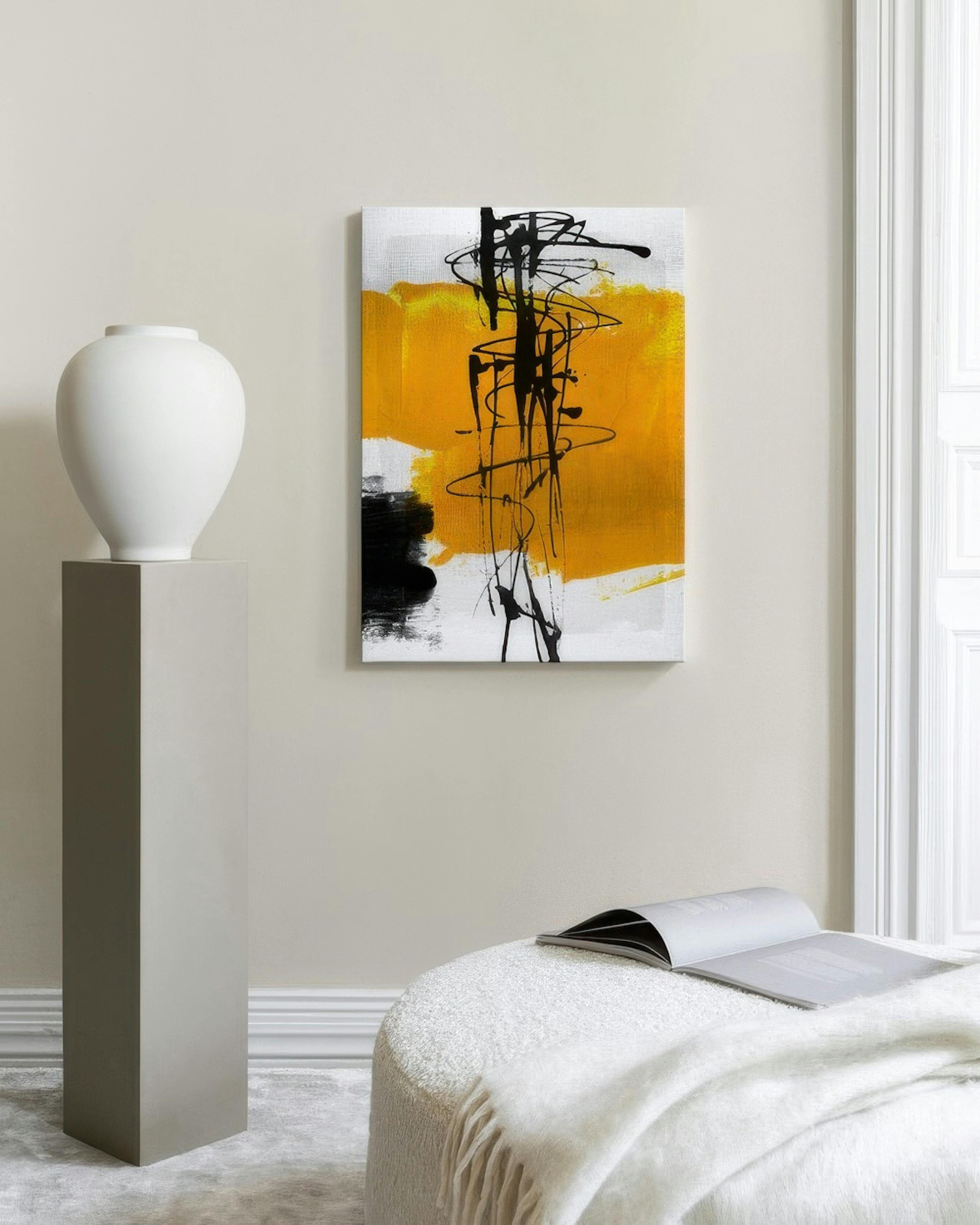 Yellow Abstract No1 Tableau sur toile