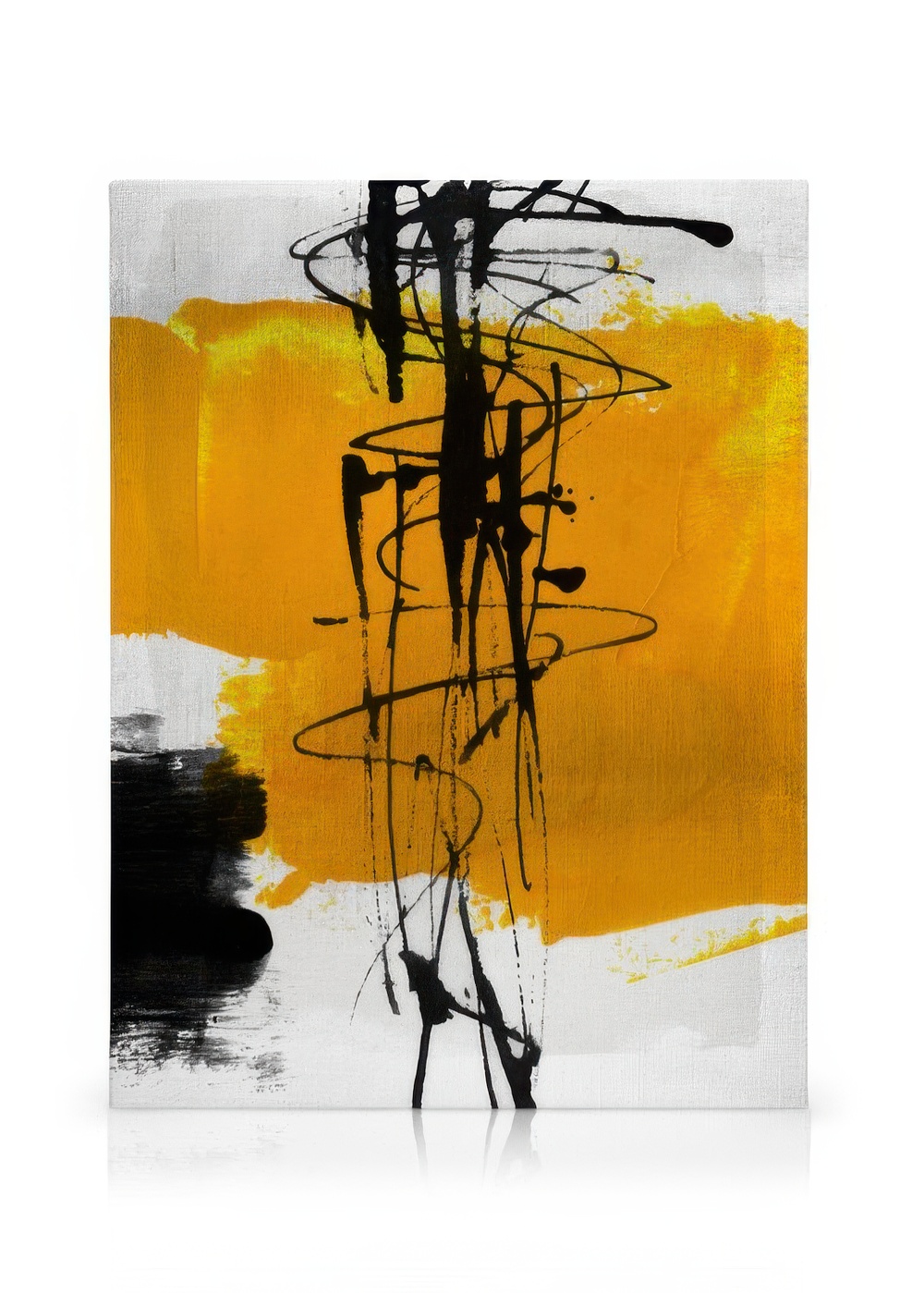 Yellow Abstract Canvas Print – Modern Art Wall Poster | Desenio