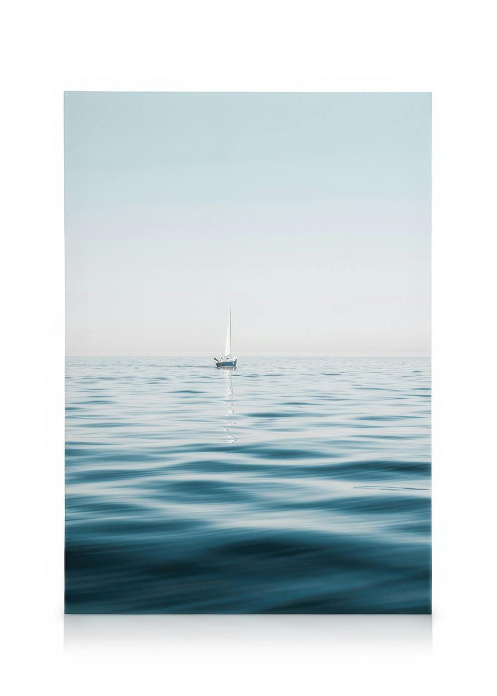 Canvas Prints Sails On The Surface Canvas print (50x70 cm - Oak Frame)