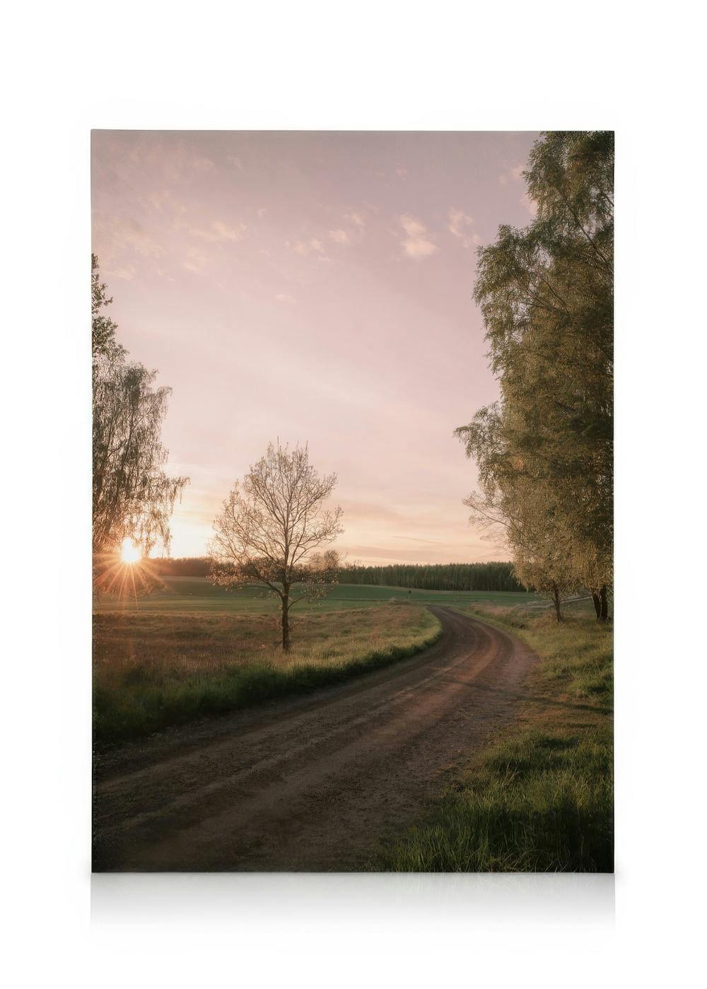 Obrazy na płótnie Sunset Road Obraz na płótnie (50x70 cm - Ramka dębowa)