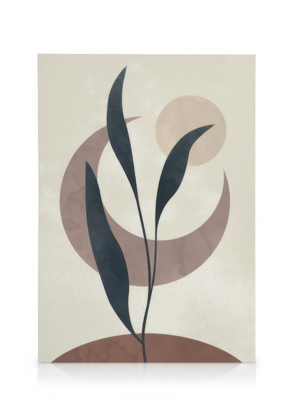 Telas decorativas Branch Silhouette No1 Quadro em tela (30x40 cm - Moldura de Carvalho)