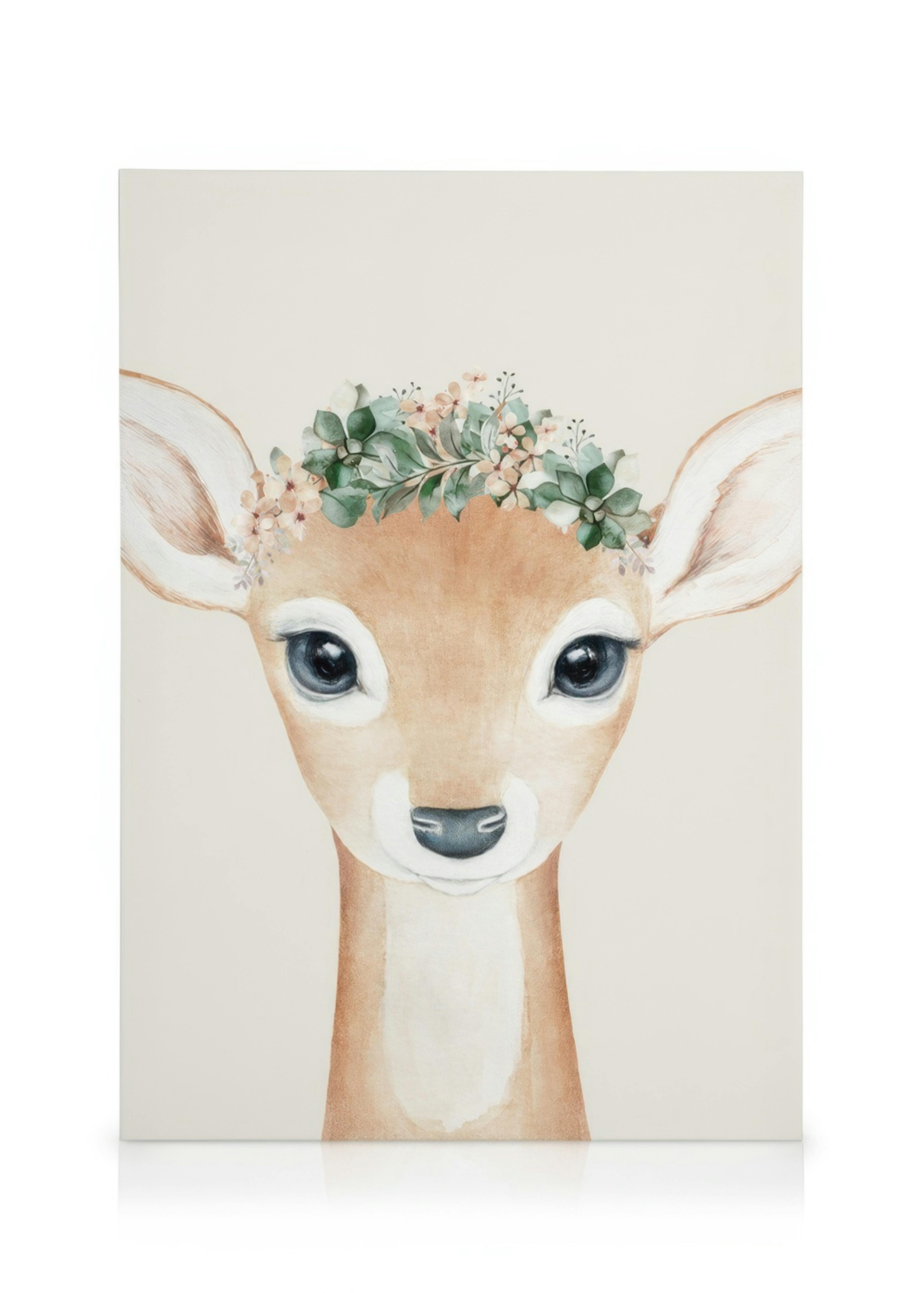 Flower Deer Lienzo 0