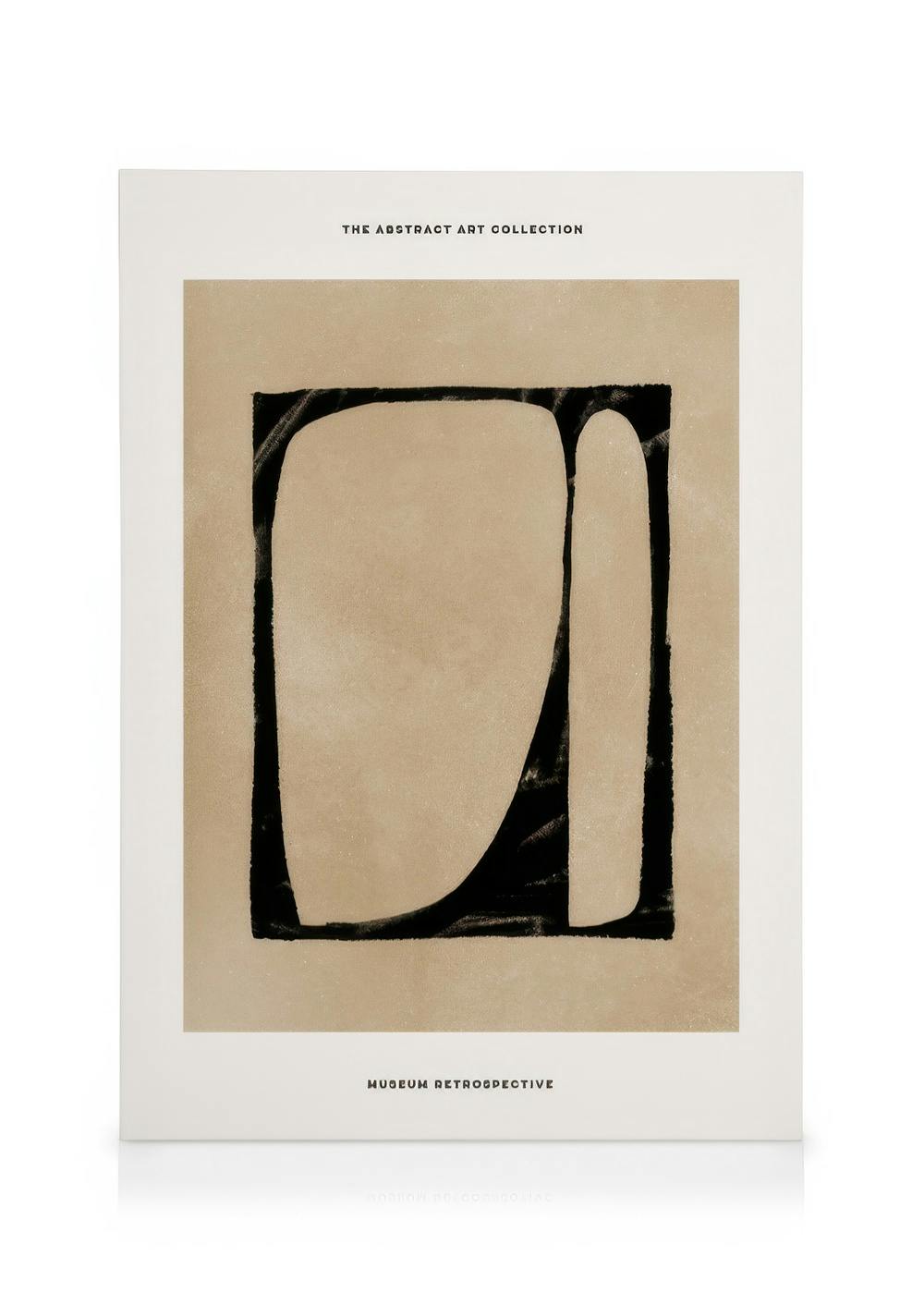 Canvas Prints Black and Beige Canvas print (30x40 cm - Oak Frame)