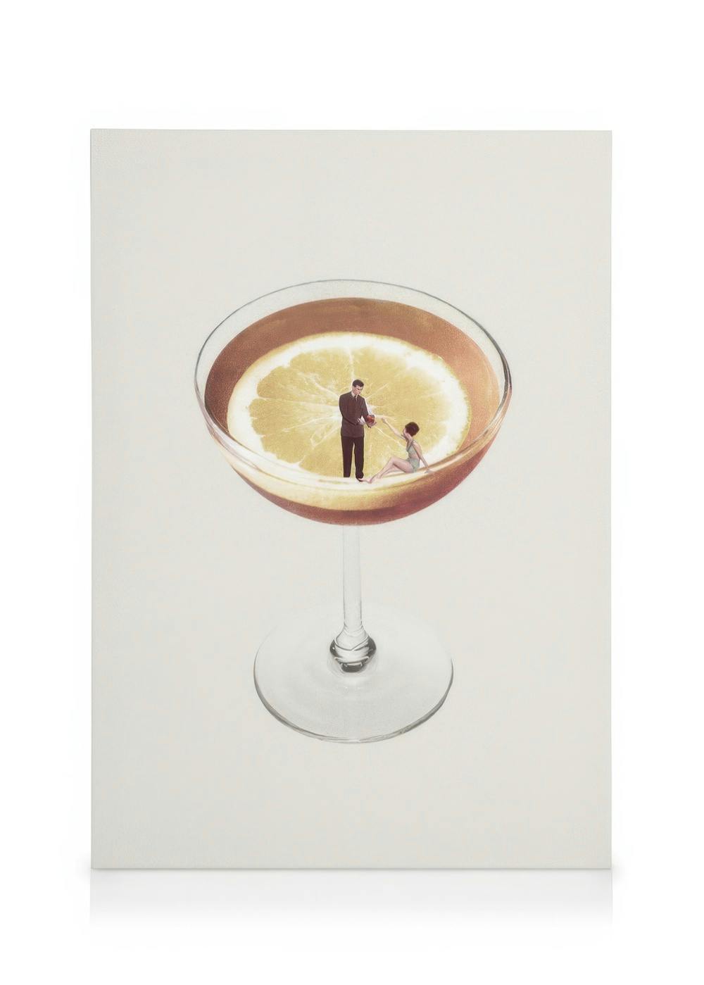 Maarten Leon - Lemon Cocktail Canvas (30x40 cm)