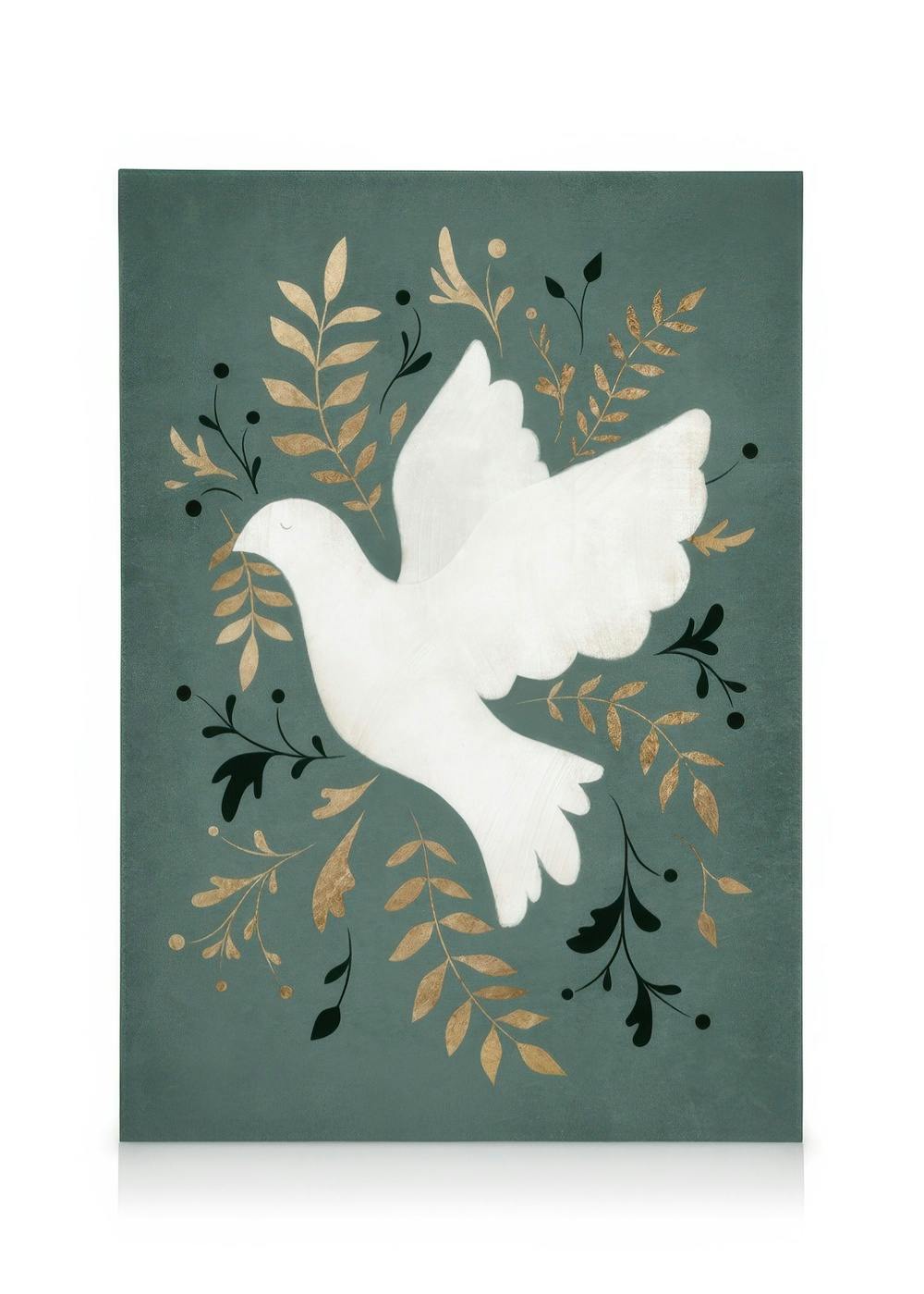 Canvas Prints Peace Dove Canvas print (30x40 cm - Black Frame)