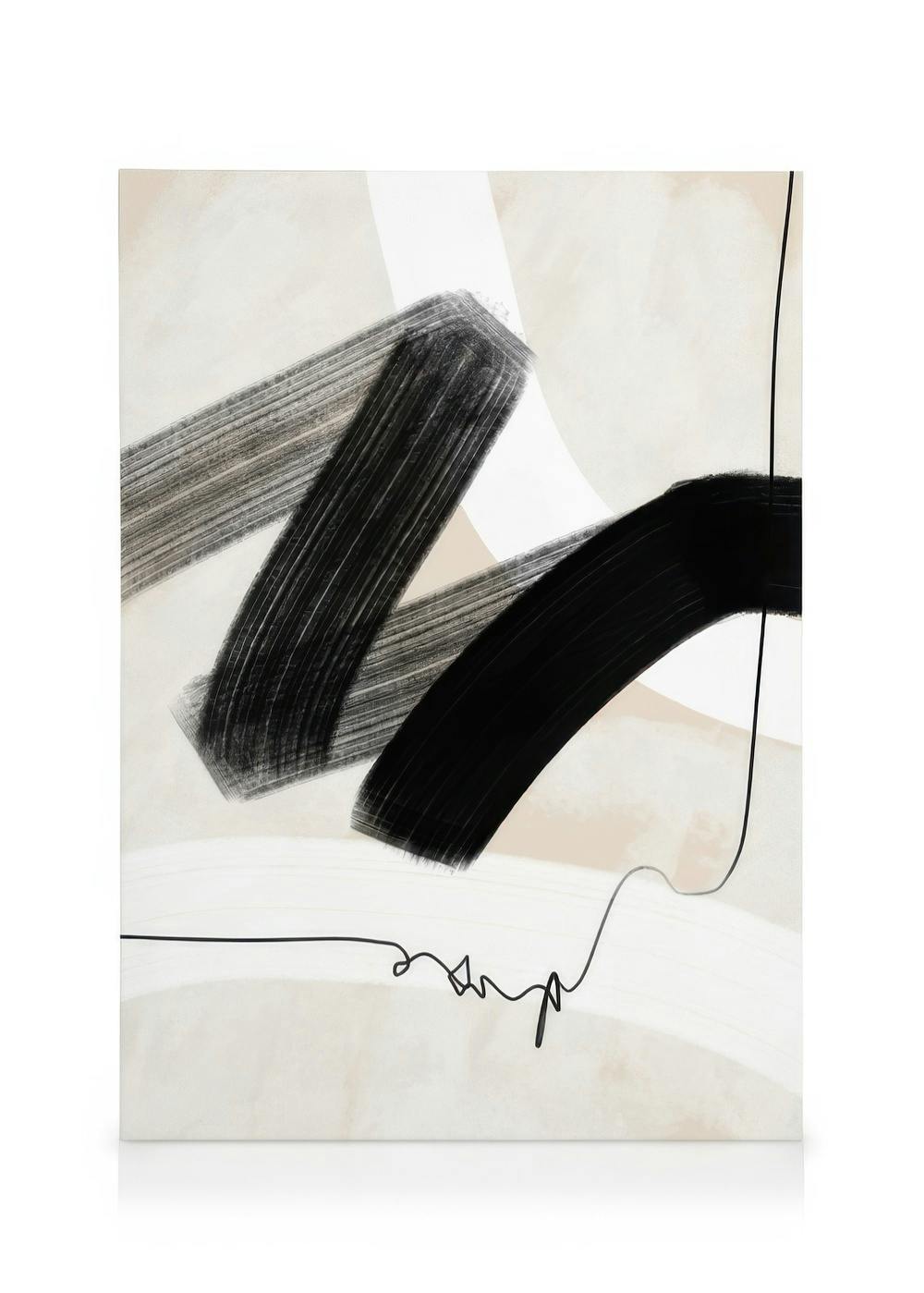 Canvas Prints Abstract Wave No1 Canvas print (50x70 cm - Oak Frame)