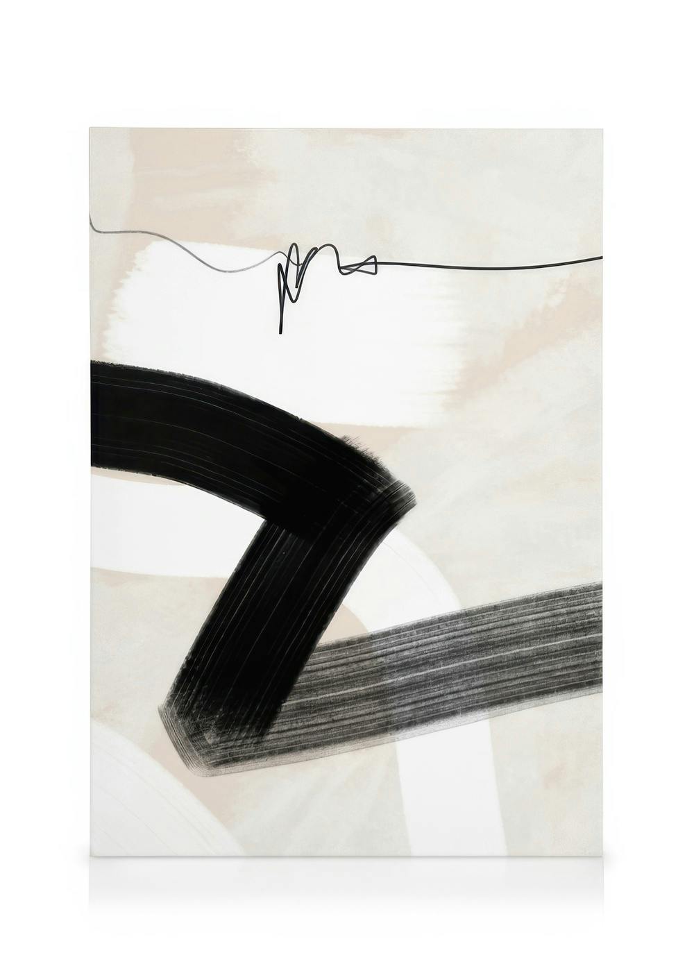 Canvas Schilderijen Abstract Wave No2 Canvas (30x40 cm - Fotolijst Eiken)