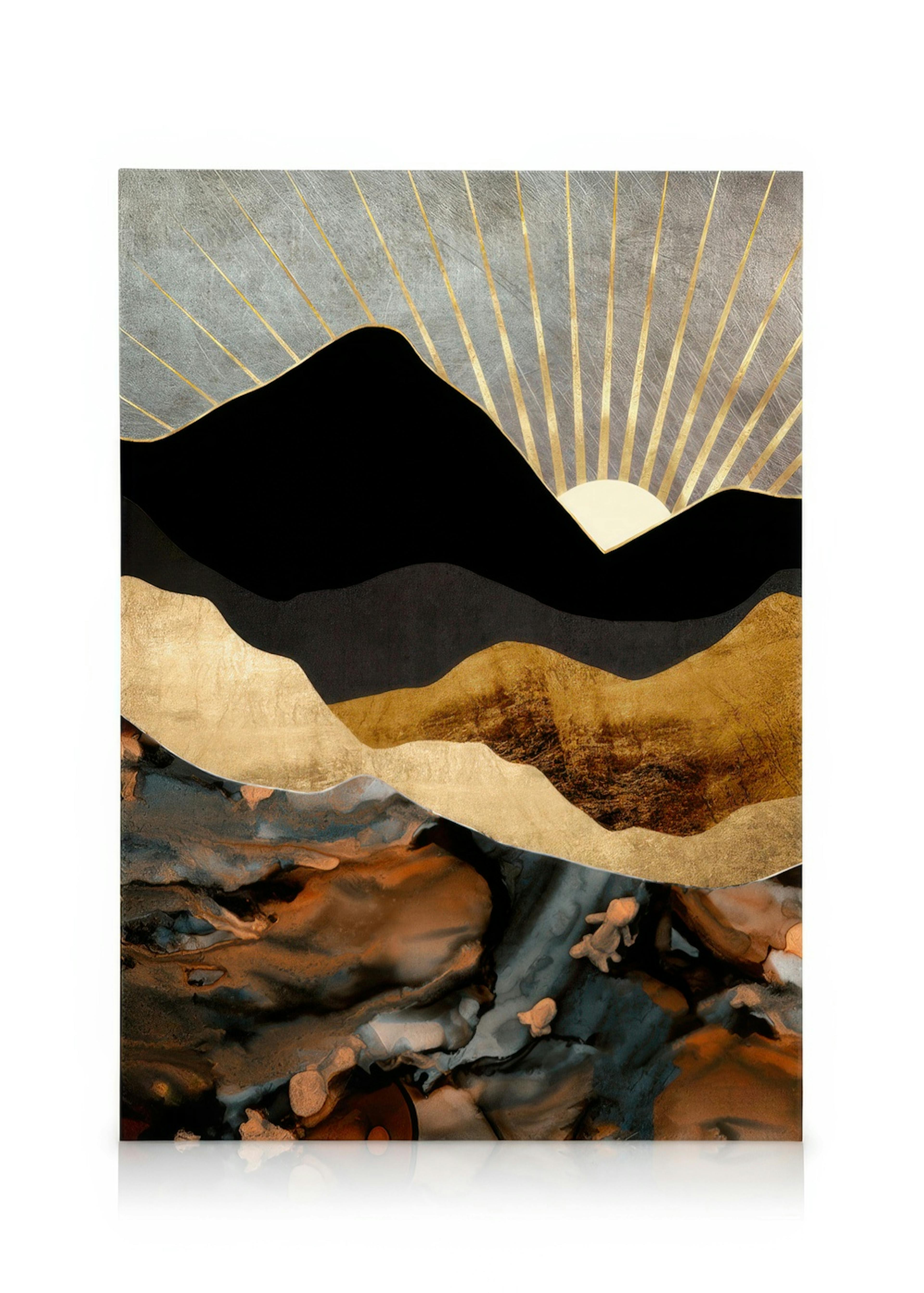 SpaceFrog Designs - Copper And Gold Mountains Lienzo 0