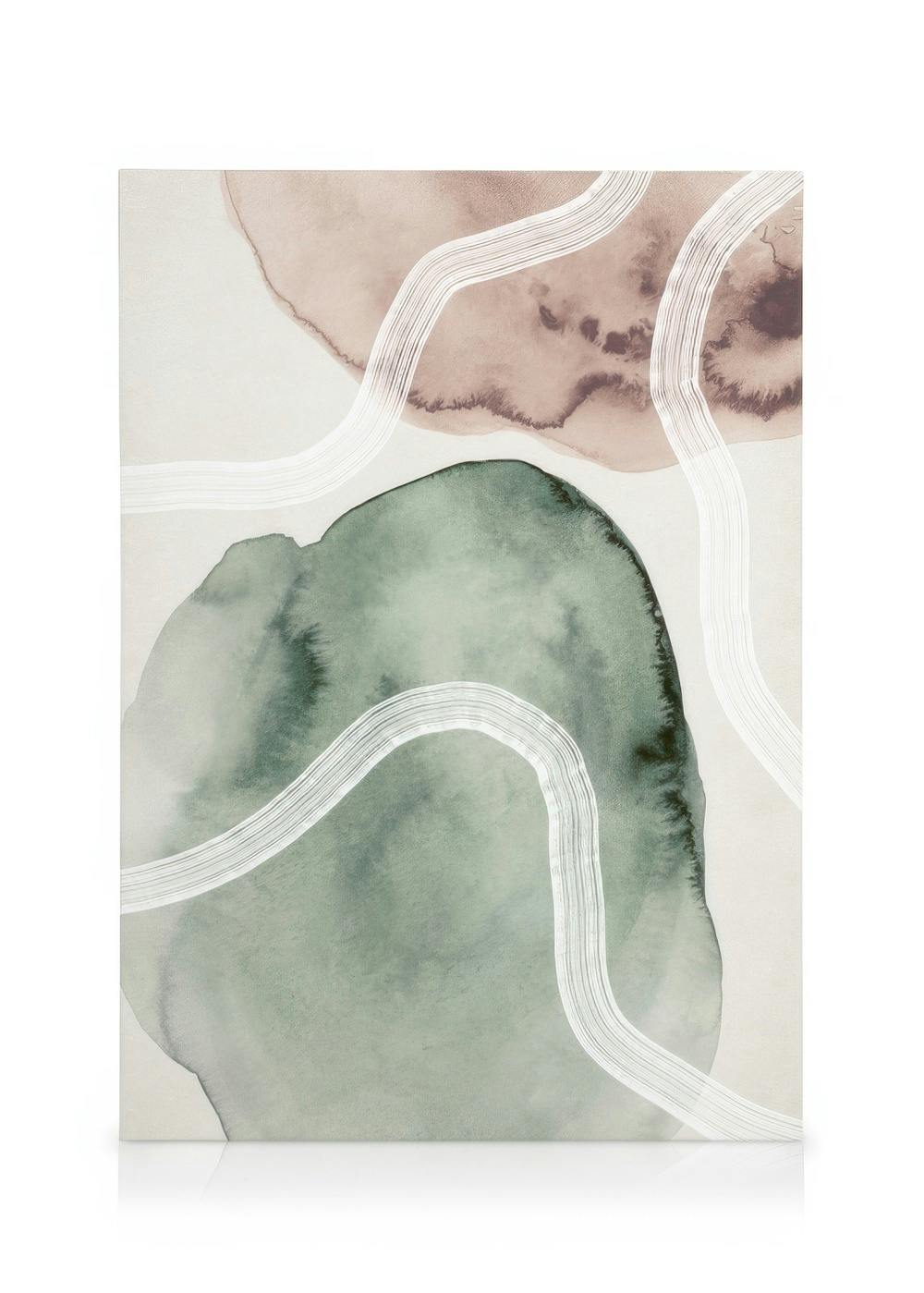 Canvas Prints Soft Watercolor No1 Canvas print (70x100 cm - Oak Frame)