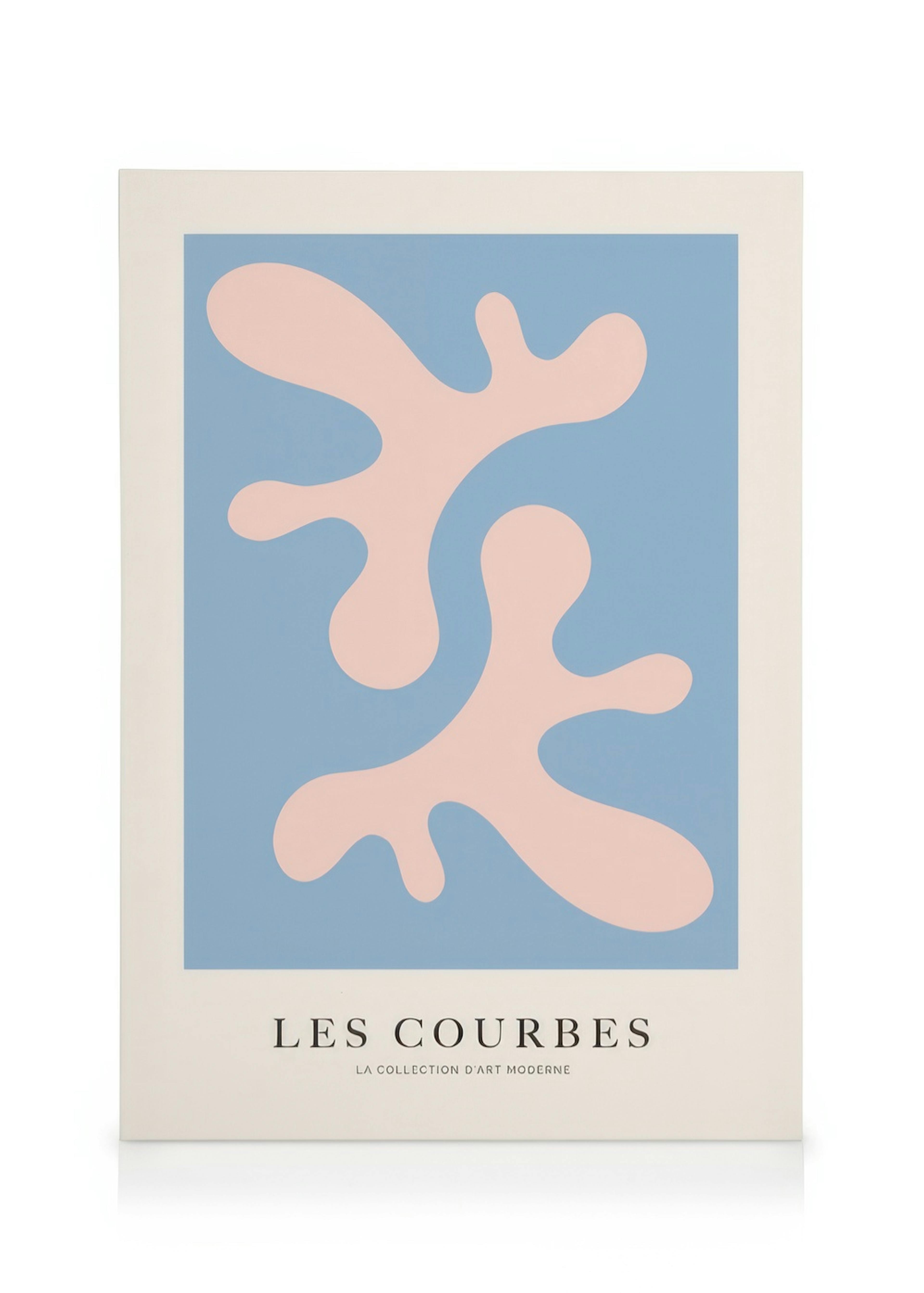 Les Courbes Bleu Canvas print 0