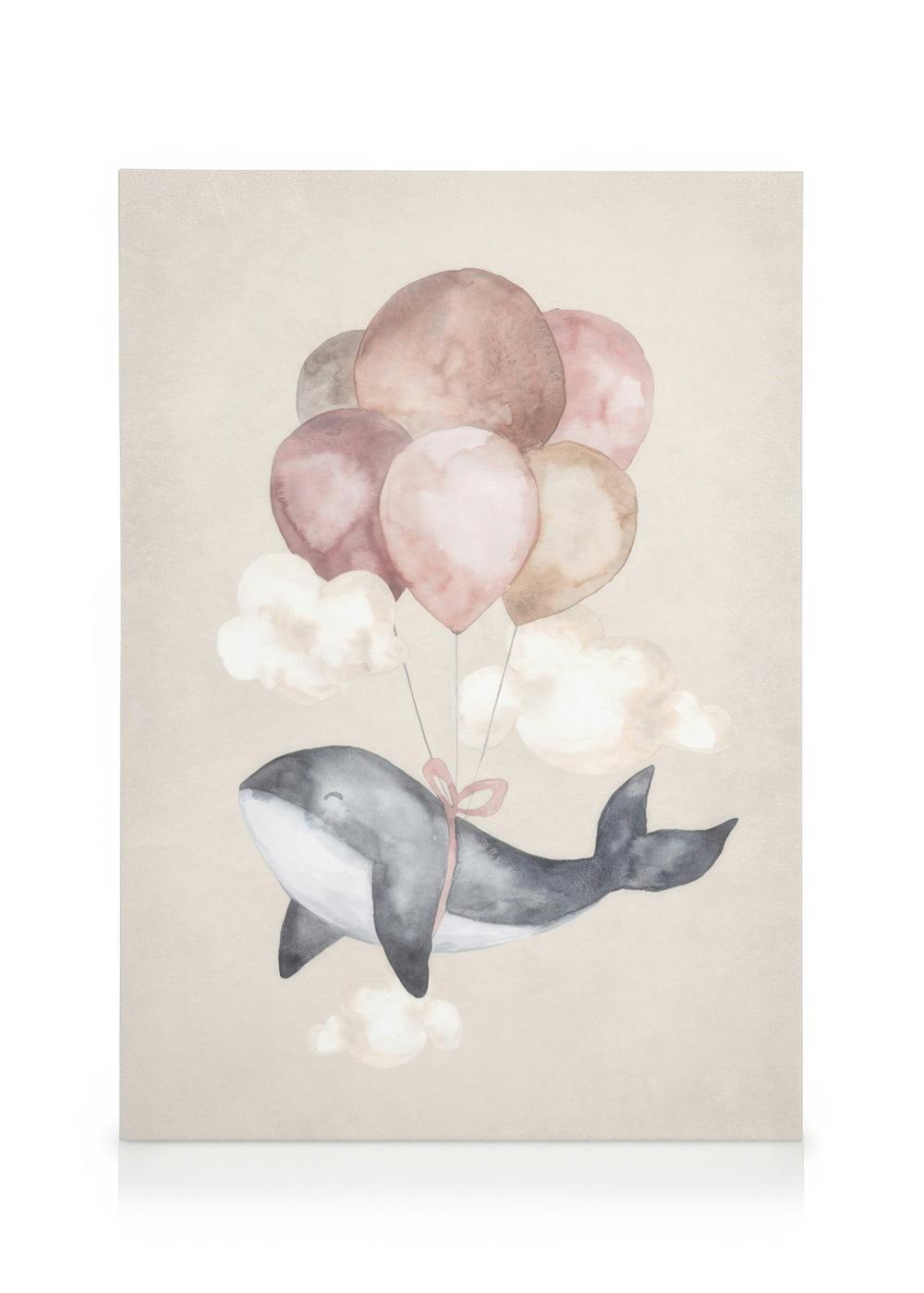Canvas Schilderijen Dreaming Whale Canvas (30x40 cm)