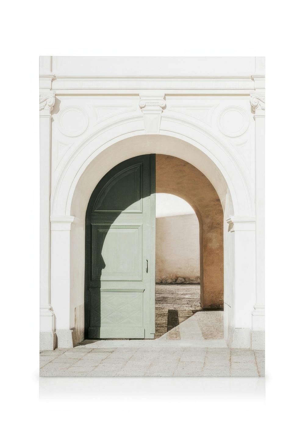 The Green Door Stampa su Tela (30x40 cm - Cornice in nero)- Foto d'arte