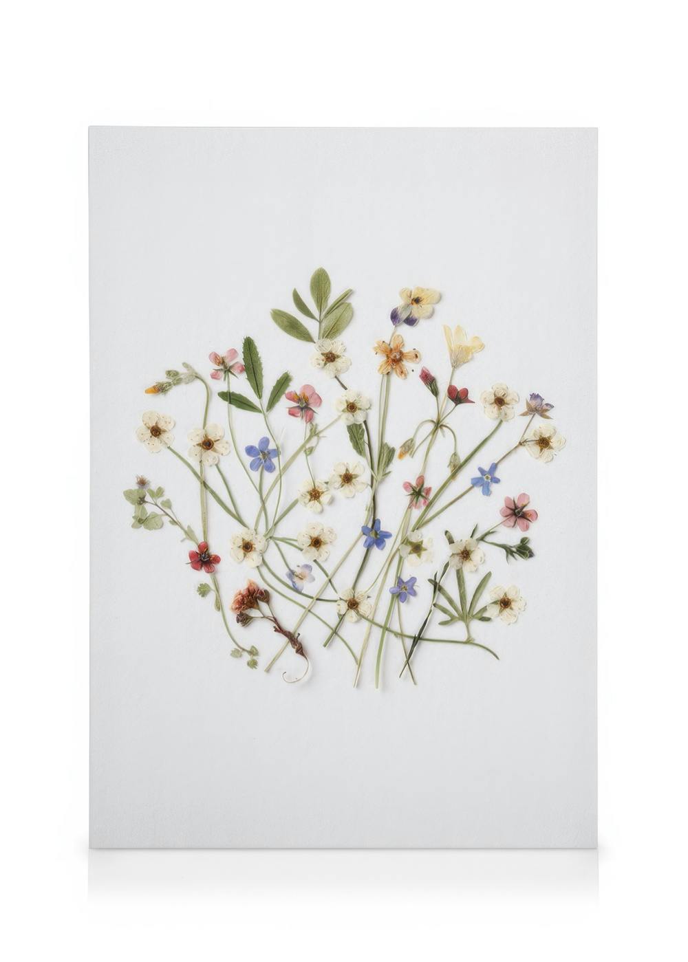 Canvas Prints Pressed Bouquet Canvas print (50x70 cm - Oak Frame)