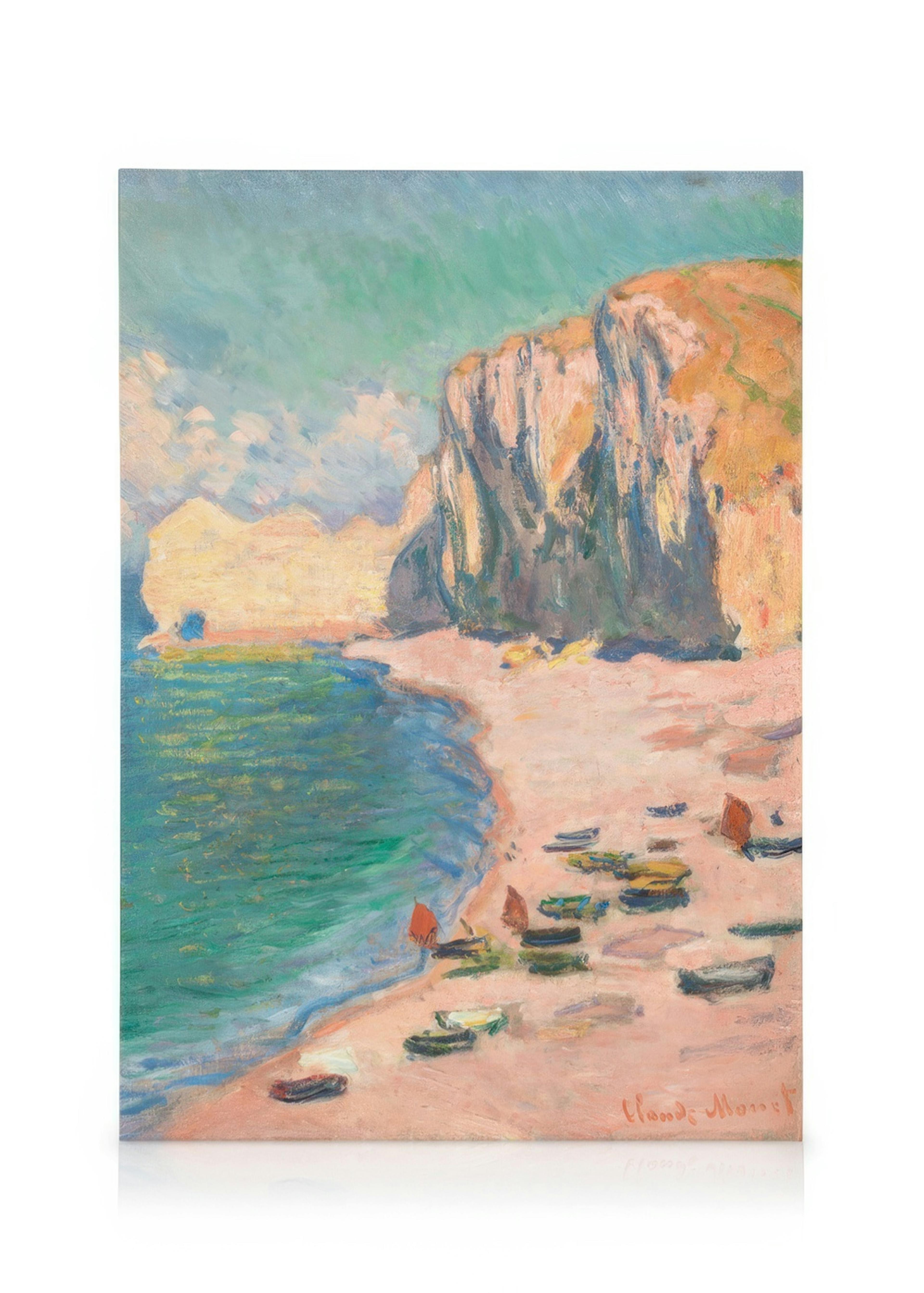 Monet - Étretat- The Beach and the Falaise d'Amont Toile 0